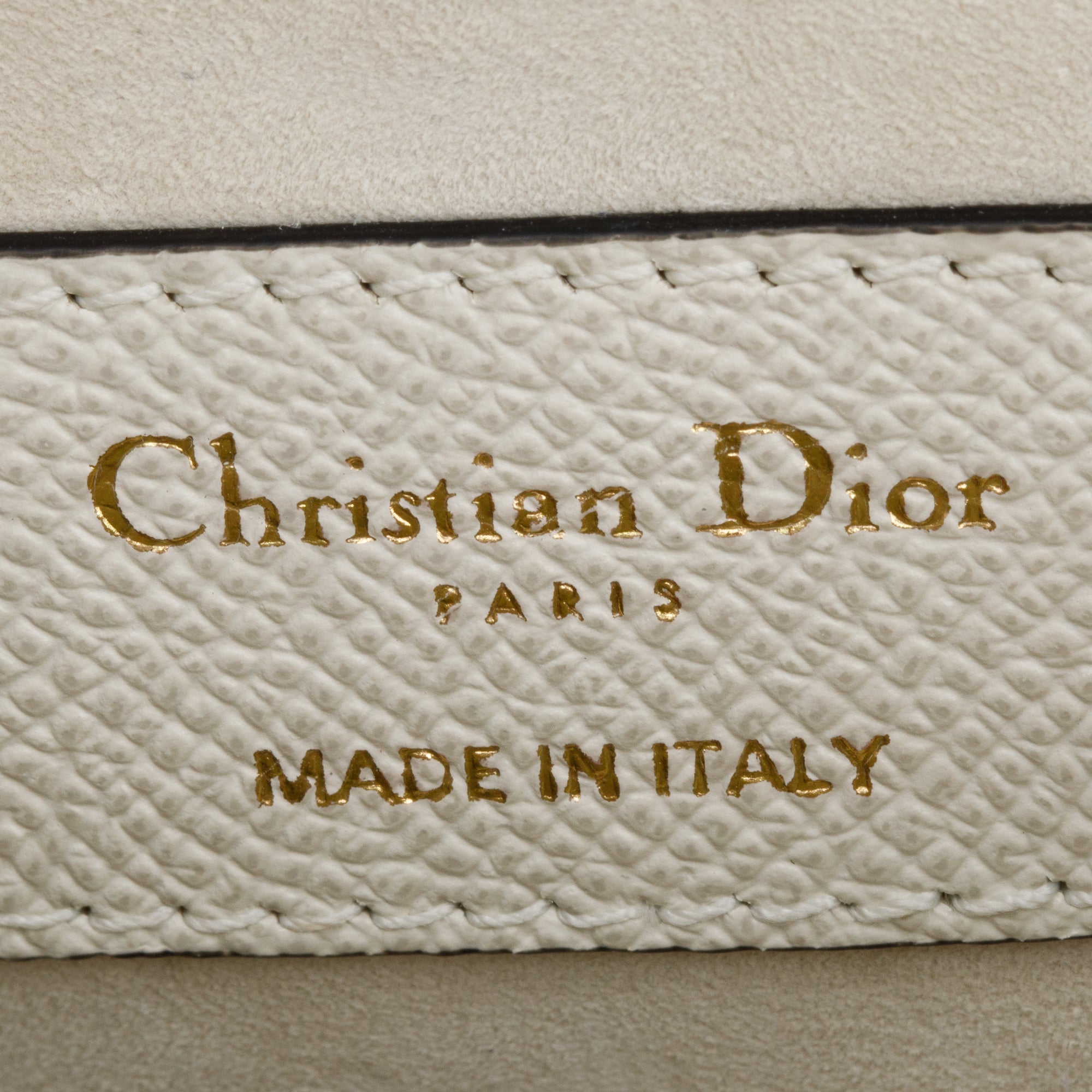 Christian Dior 2021 White Calfskin Leather Mini Saddle Bag w/ Box & Receipt
