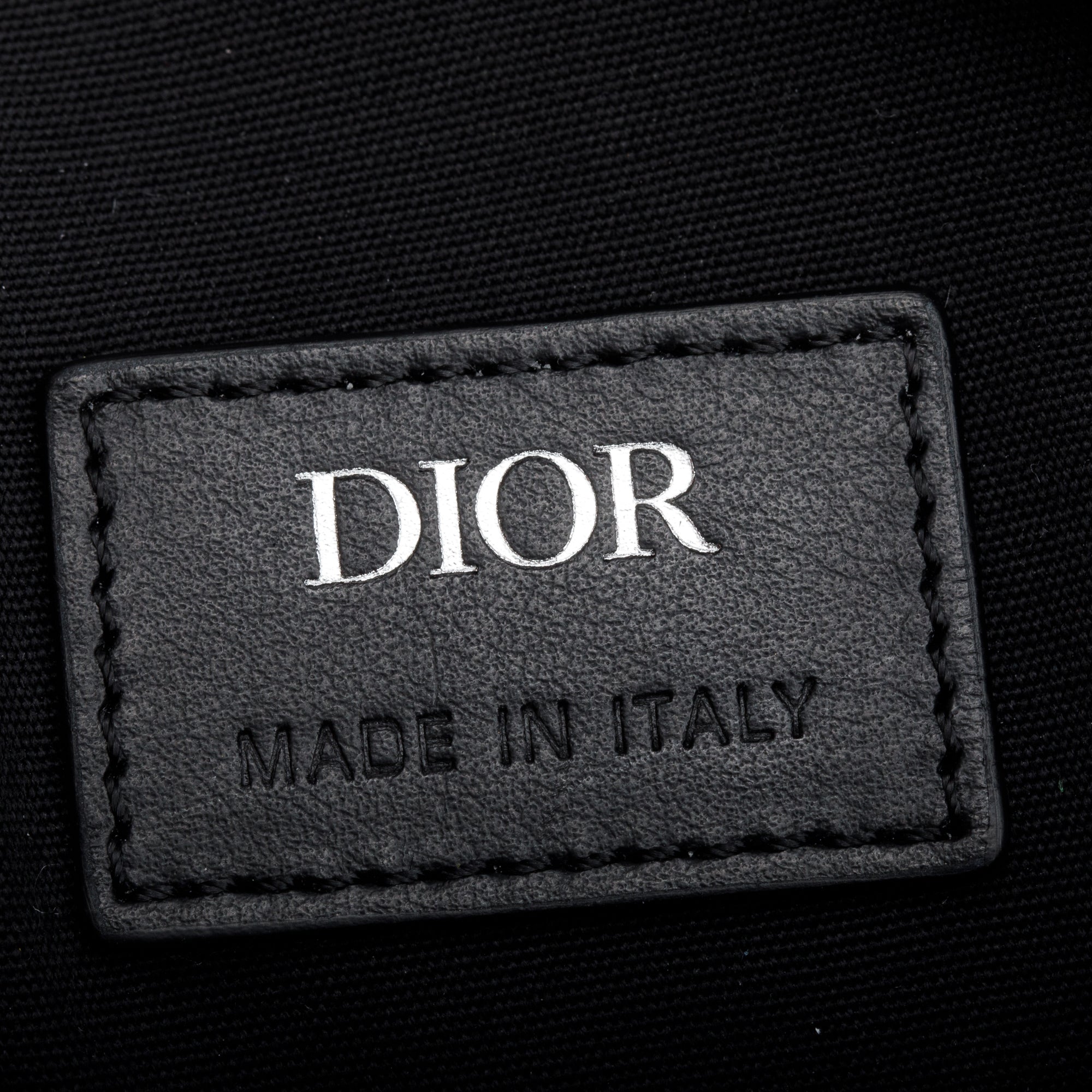 Christian Dior 2022 Black CD Diamond Coated Canvas Lingot 22 w/ Strap & Authenticity Card