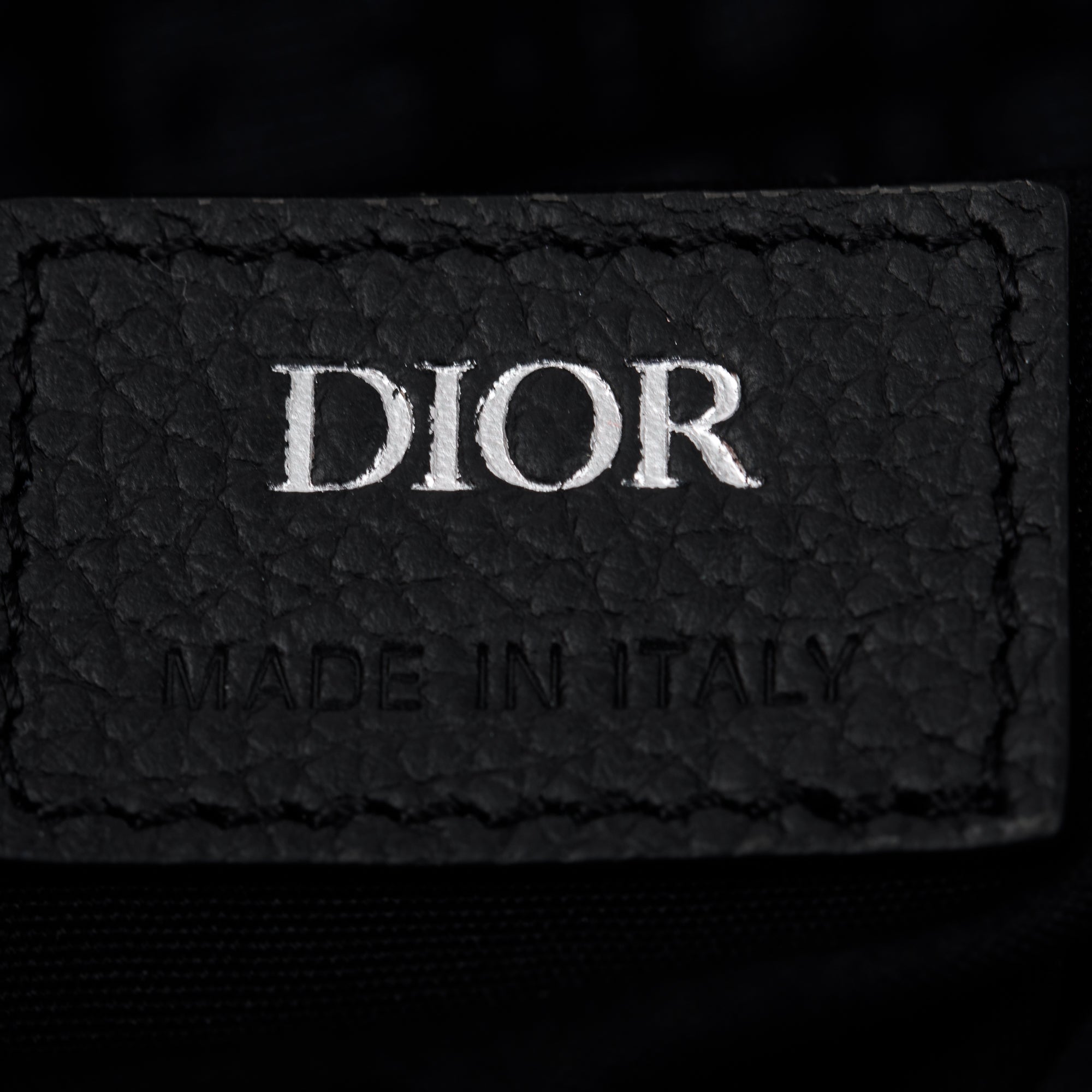 Christian Dior 2022 Black Oblique Jacquard Saddle Bag