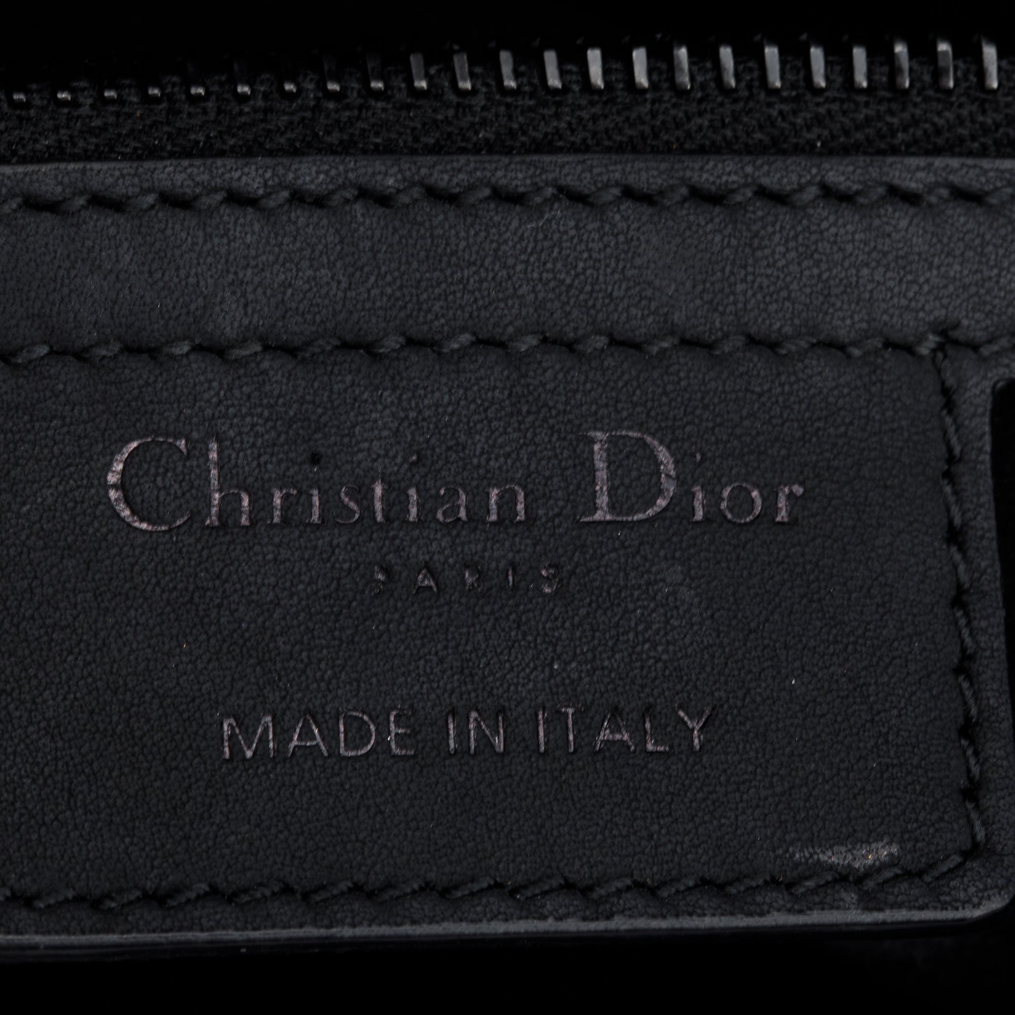 Christian Dior 2022 Black Ultramatte Calfskin Leather Medium Saddle Bag w/ Strap