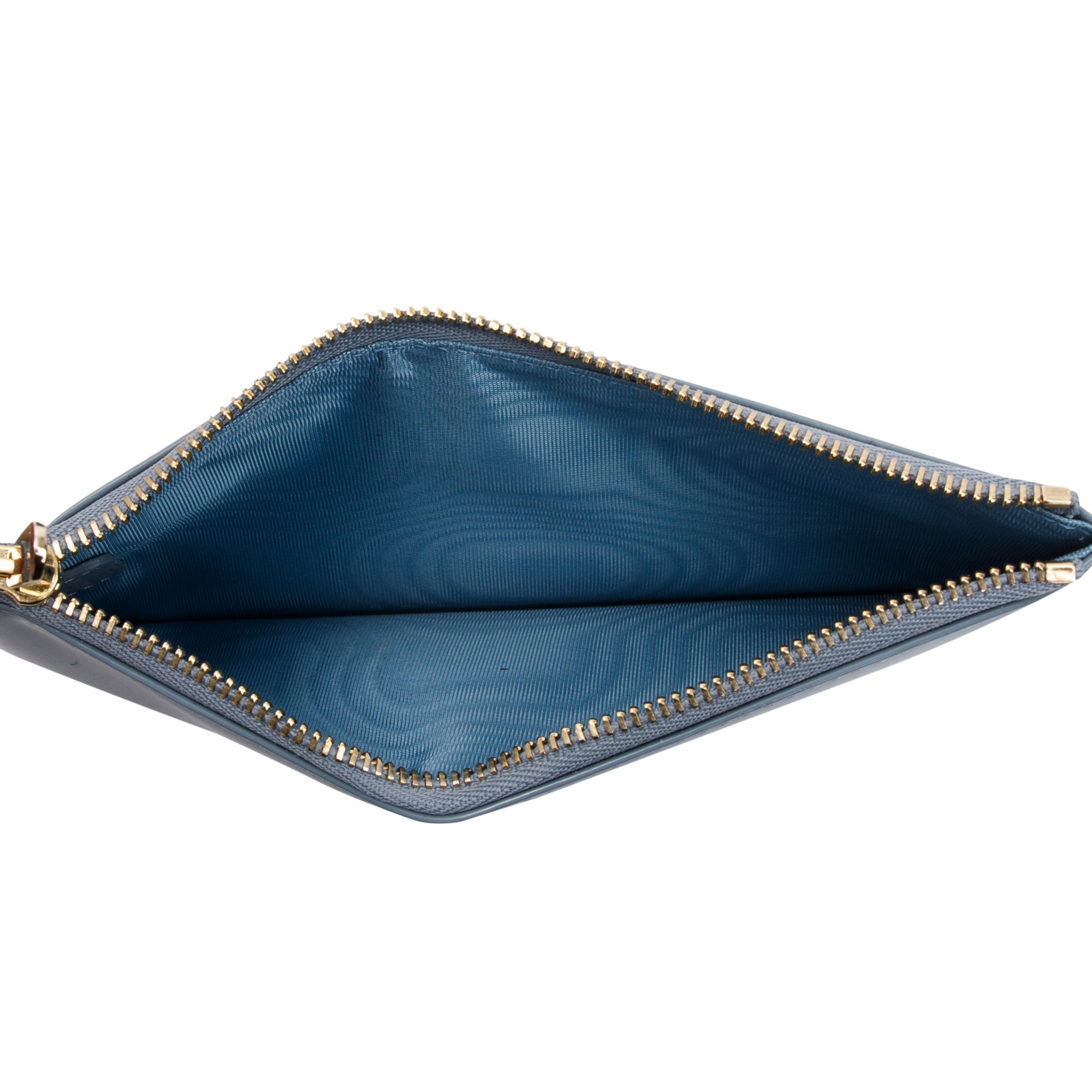 Christian Dior 2022 Cloud Blue Patent Leather Lady Dior Chain Pouch w/ Inserts & Box