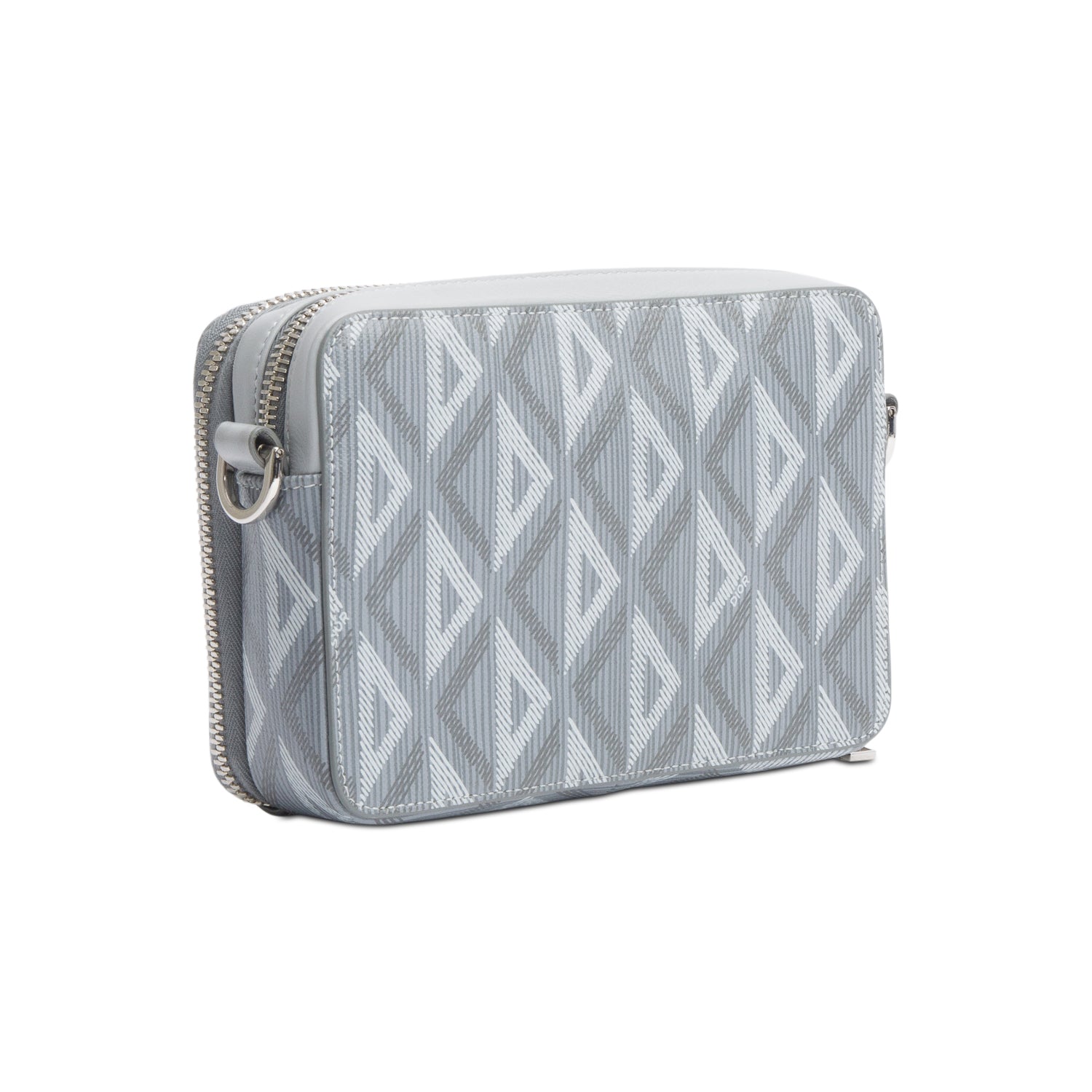 Christian Dior 2022 Grey CD Diamond Coated Canvas Crossbody Pouch w/ Strap