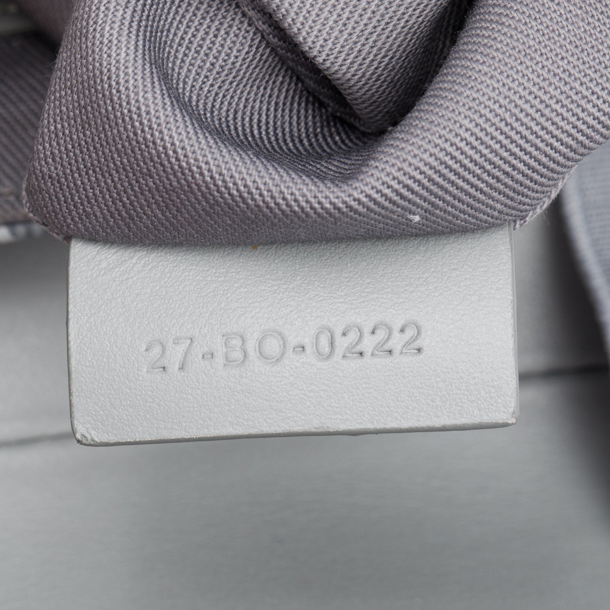 Christian Dior 2022 Grey Calfskin Leather CD Diamond Coated Canvas Mini Saddle Crossbody Bag