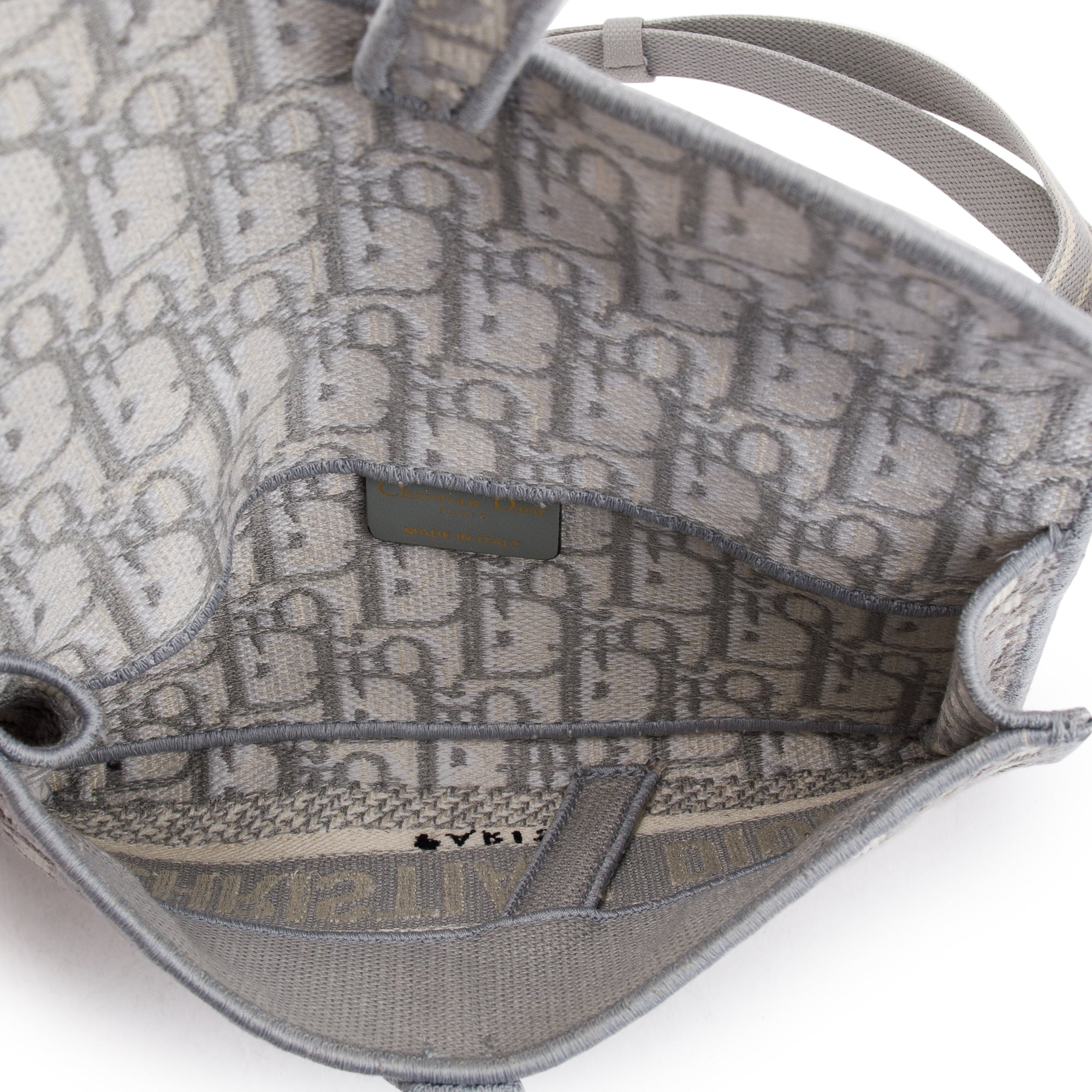 Christian Dior 2022 Grey Oblique Slim Saddle Belt Pouch w/ Box & Authenticity Card