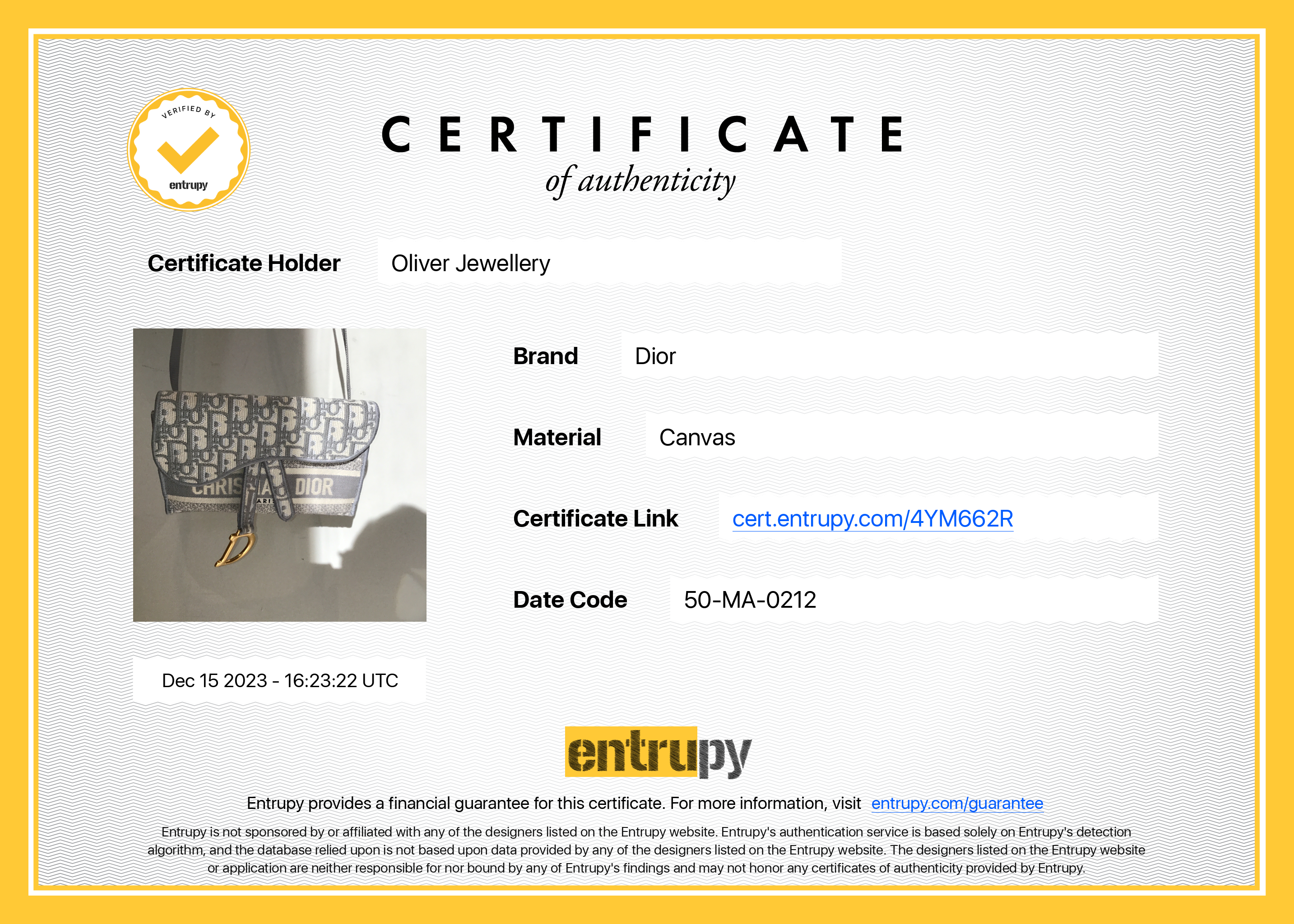 Christian Dior 2022 Grey Oblique Slim Saddle Belt Pouch w/ Box & Authenticity Card