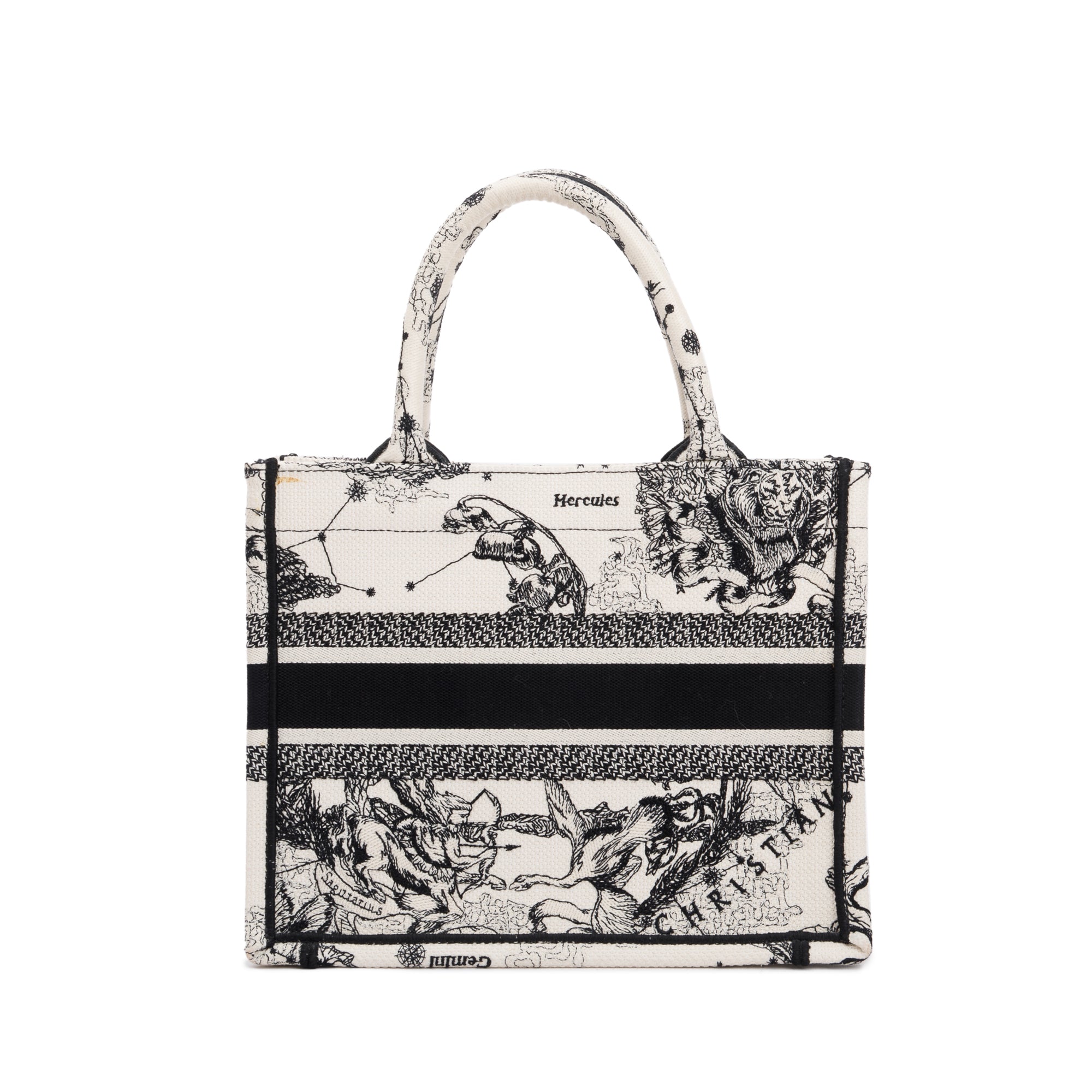 Christian Dior 2022 Latte & Black Toile de Jouy Zodiac Embroidery