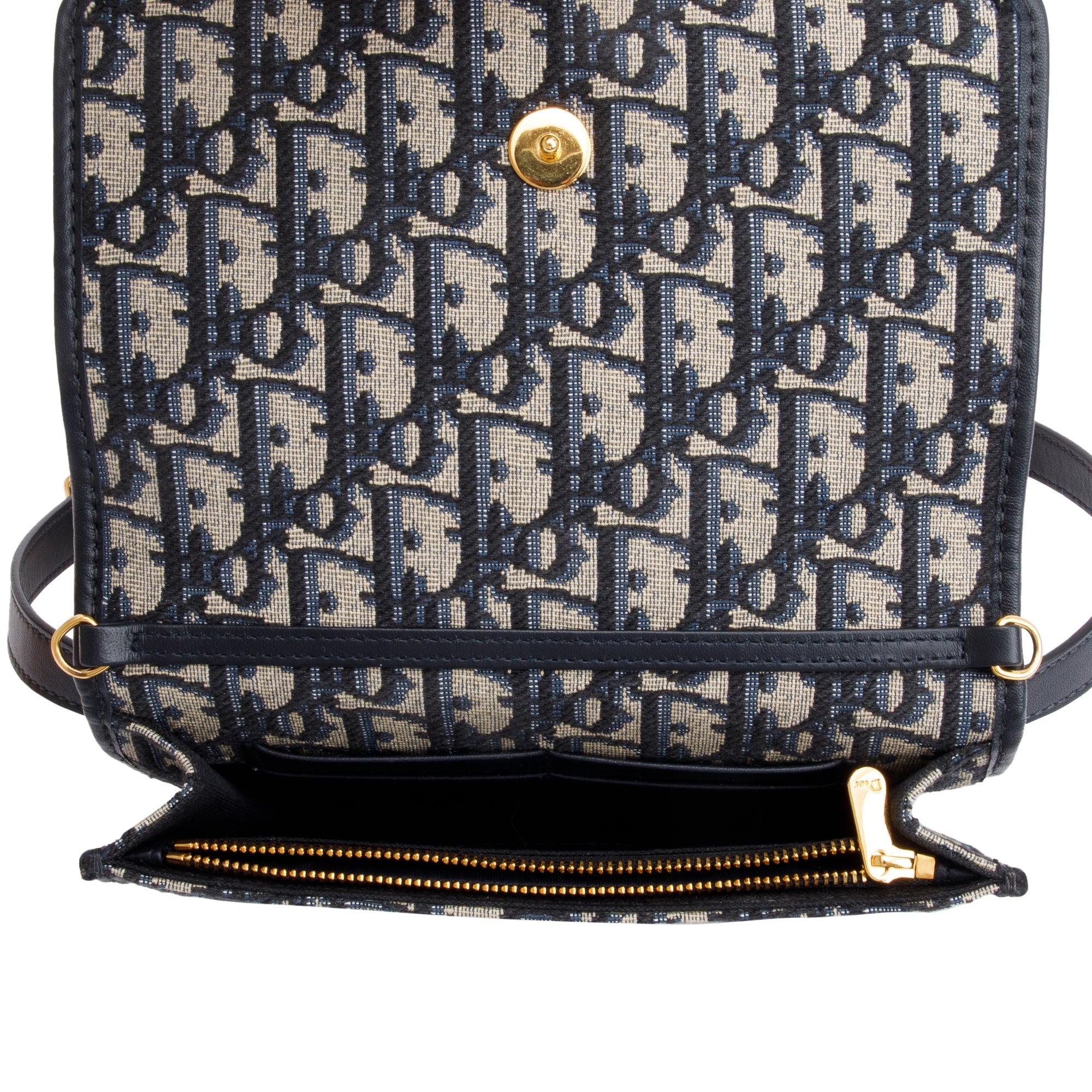 ラッピング・包装 DIOR 30 MONTAIGNE Christian Dior 2022 Navy Oblique 30 Montaigne 2-In-1 Pouch Bag w