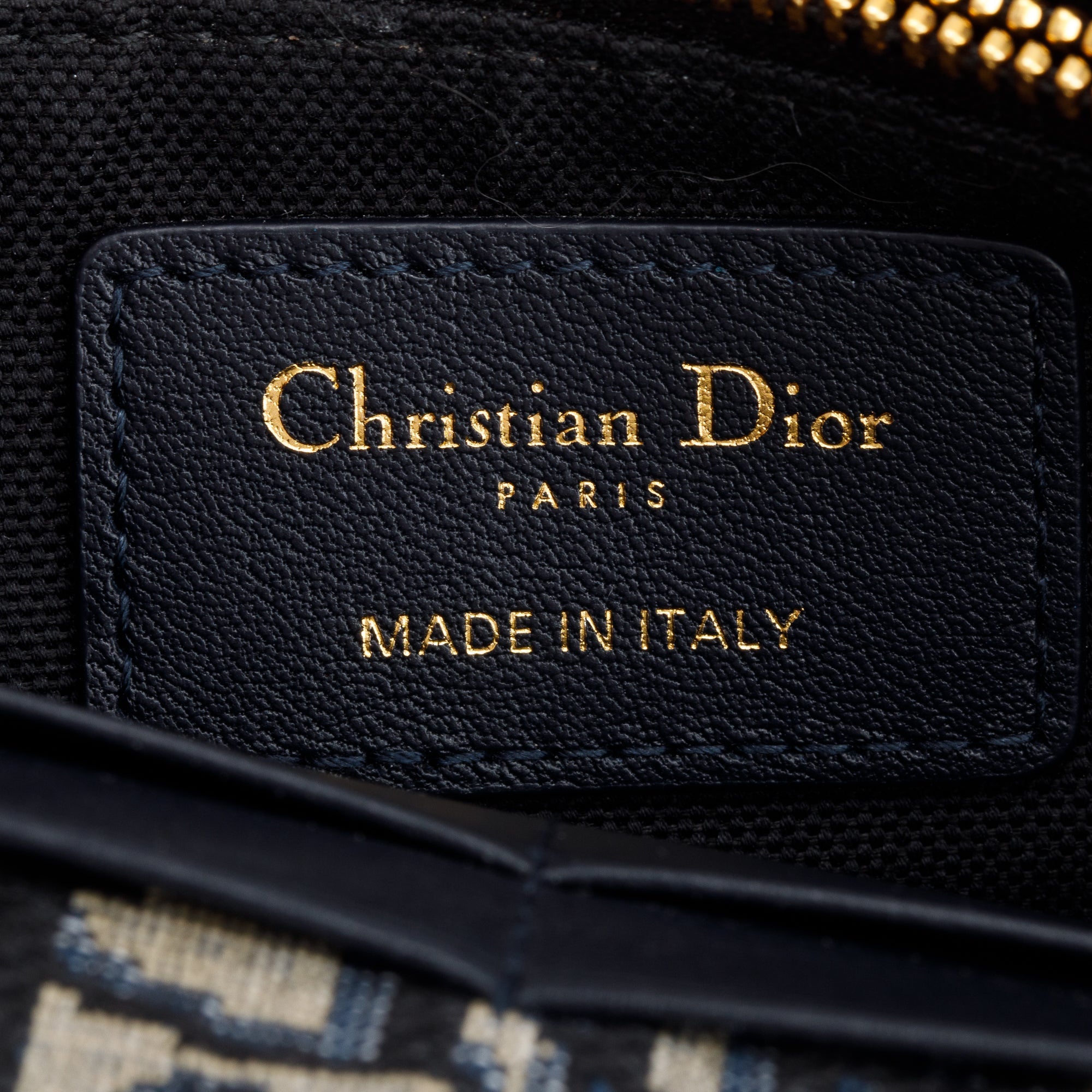 Christian Dior 2022 Navy Oblique 30 Montaigne 2-In-1 Pouch Bag w