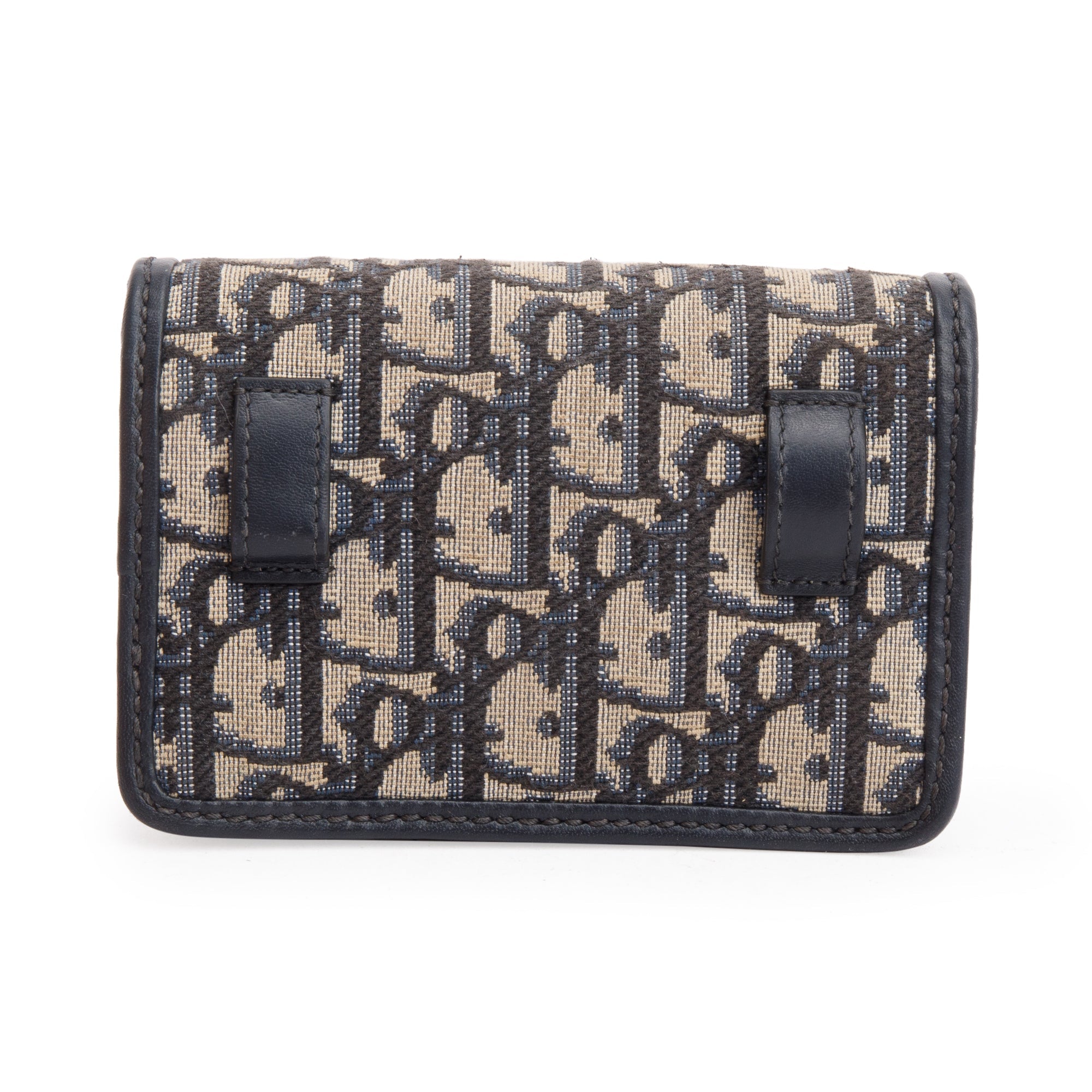 Christian Dior 2022 Navy Oblique Nano 30 Montaigne 2-In-1 Pouch Bag w/ Box & Authenticity Card