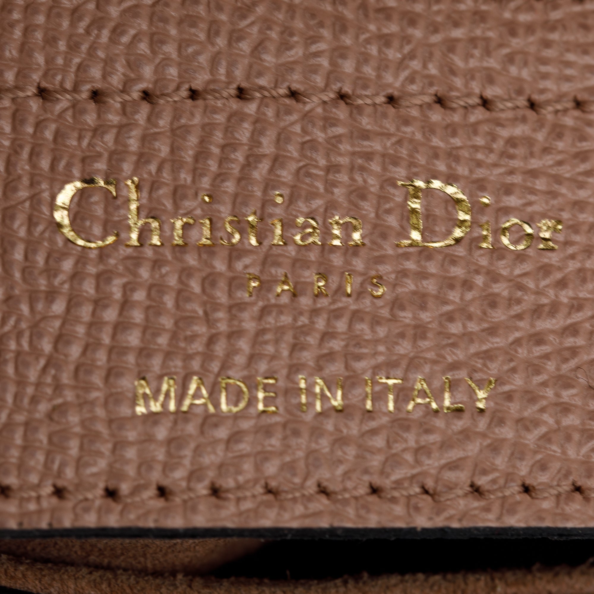 Christian Dior 2022 Neutral Grained Calfskin Leather Medium Saddle Bag