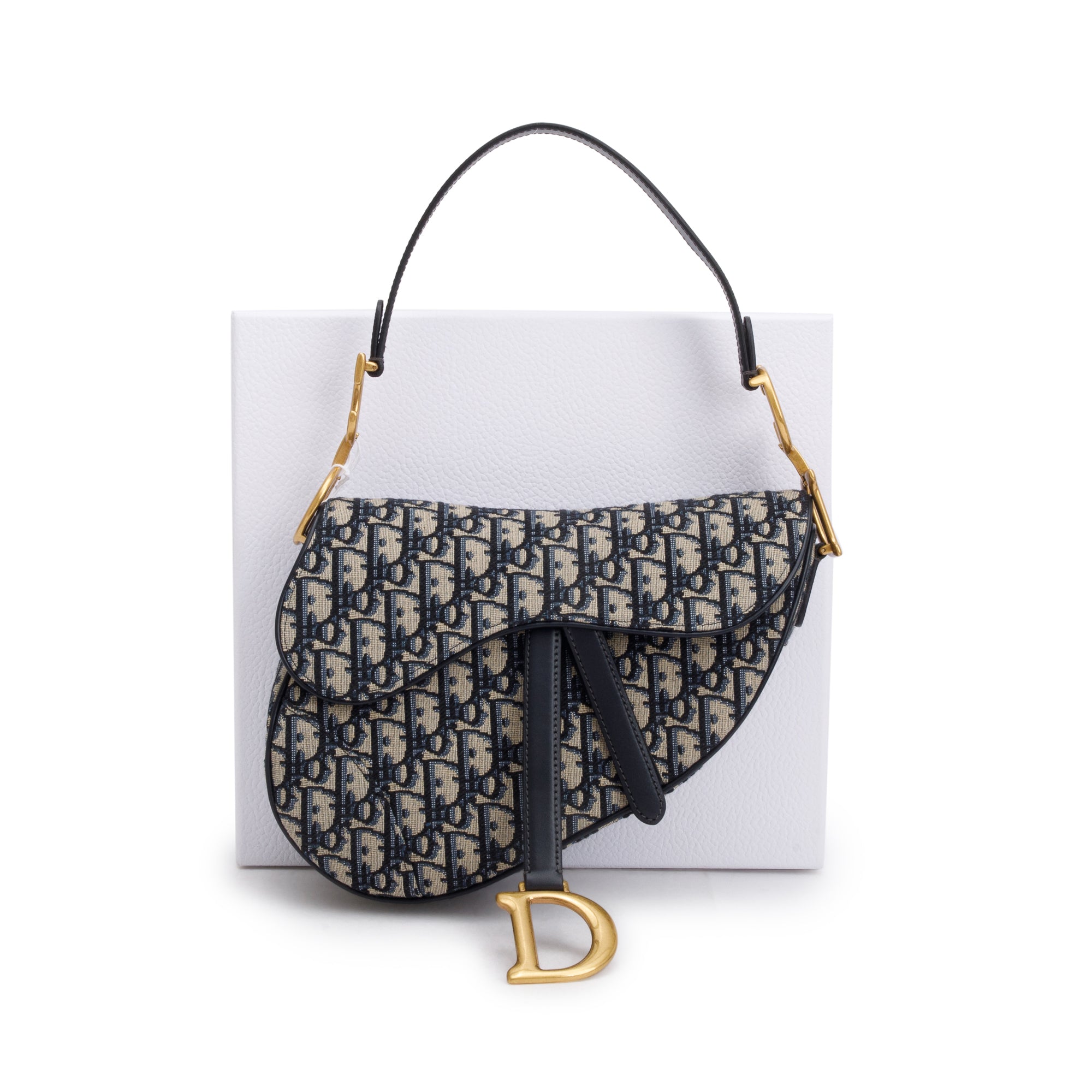 Christian Dior 2022 Oblique Medium Saddle Bag w/ Box