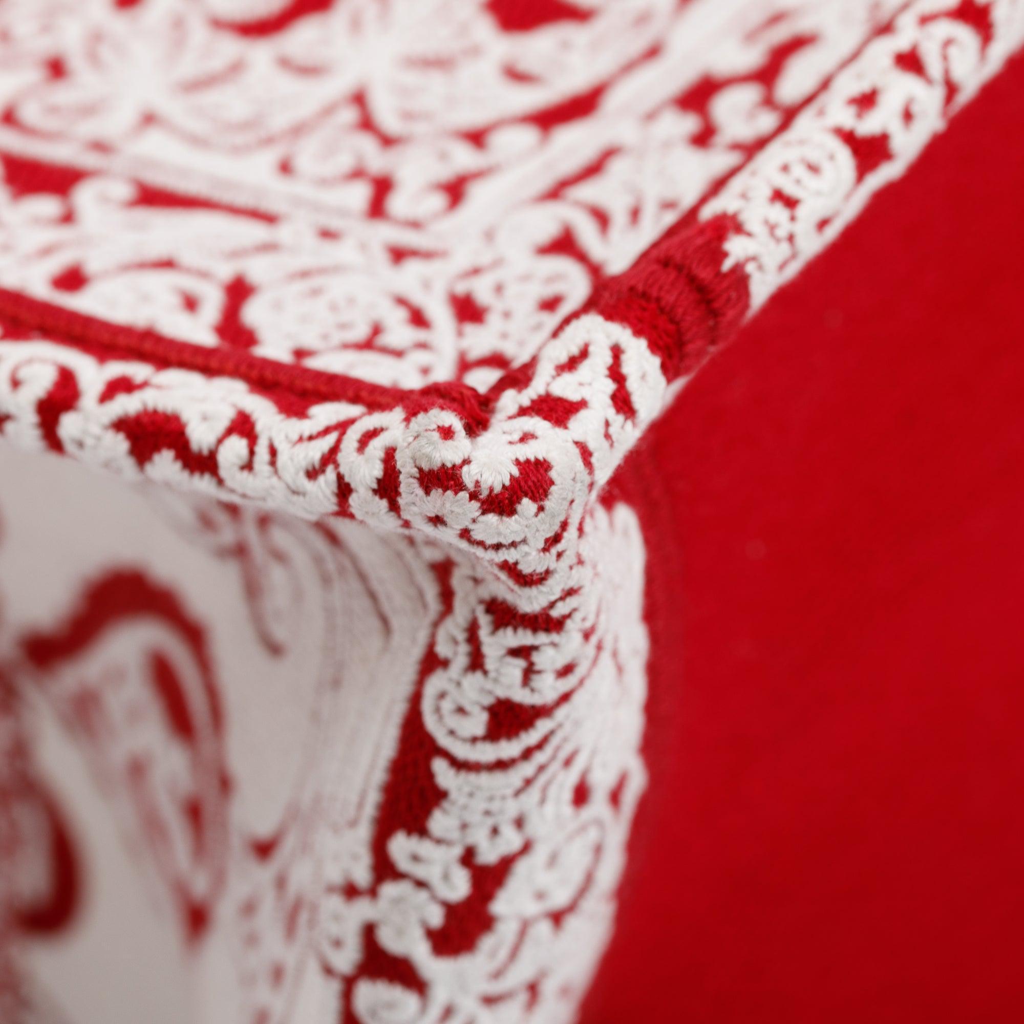Christian Dior 2022 Red & White Bandana Embroidery Medium Book Tote