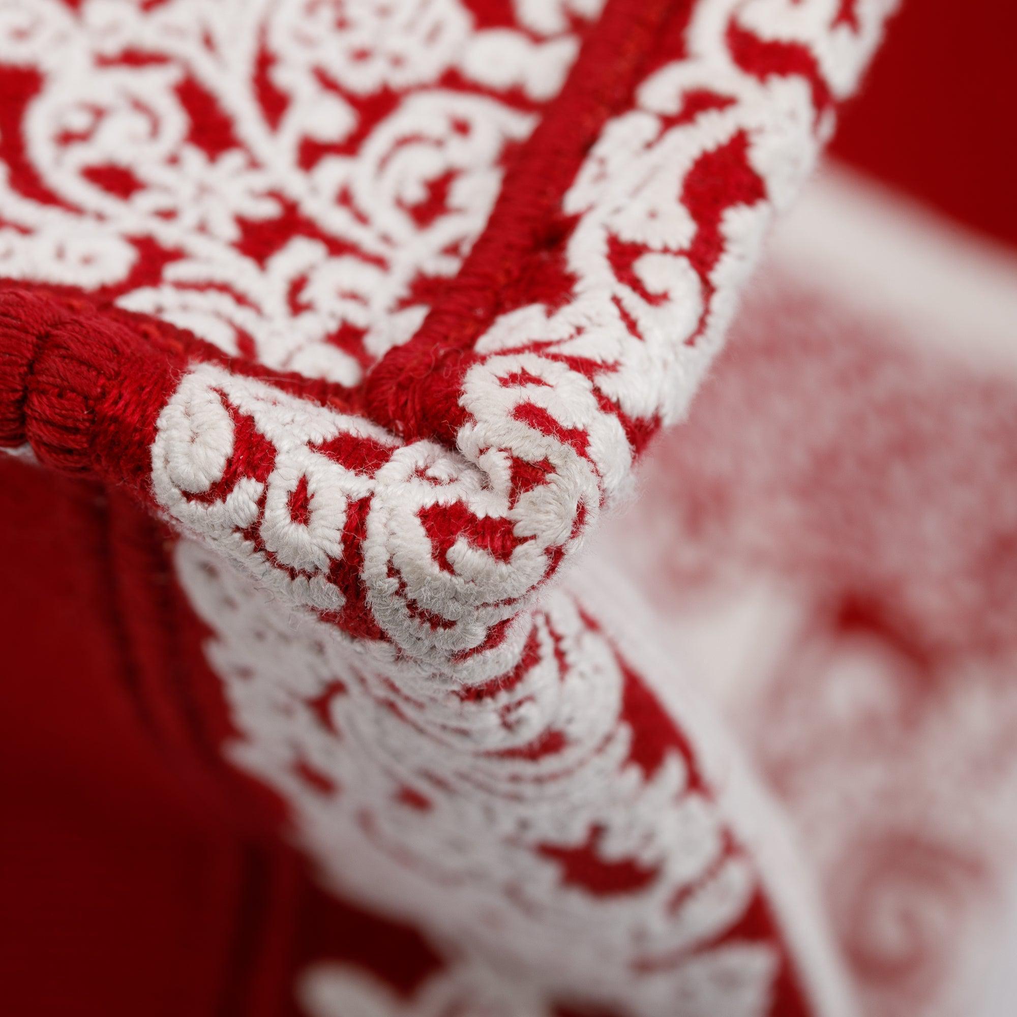 Christian Dior 2022 Red & White Bandana Embroidery Medium Book Tote