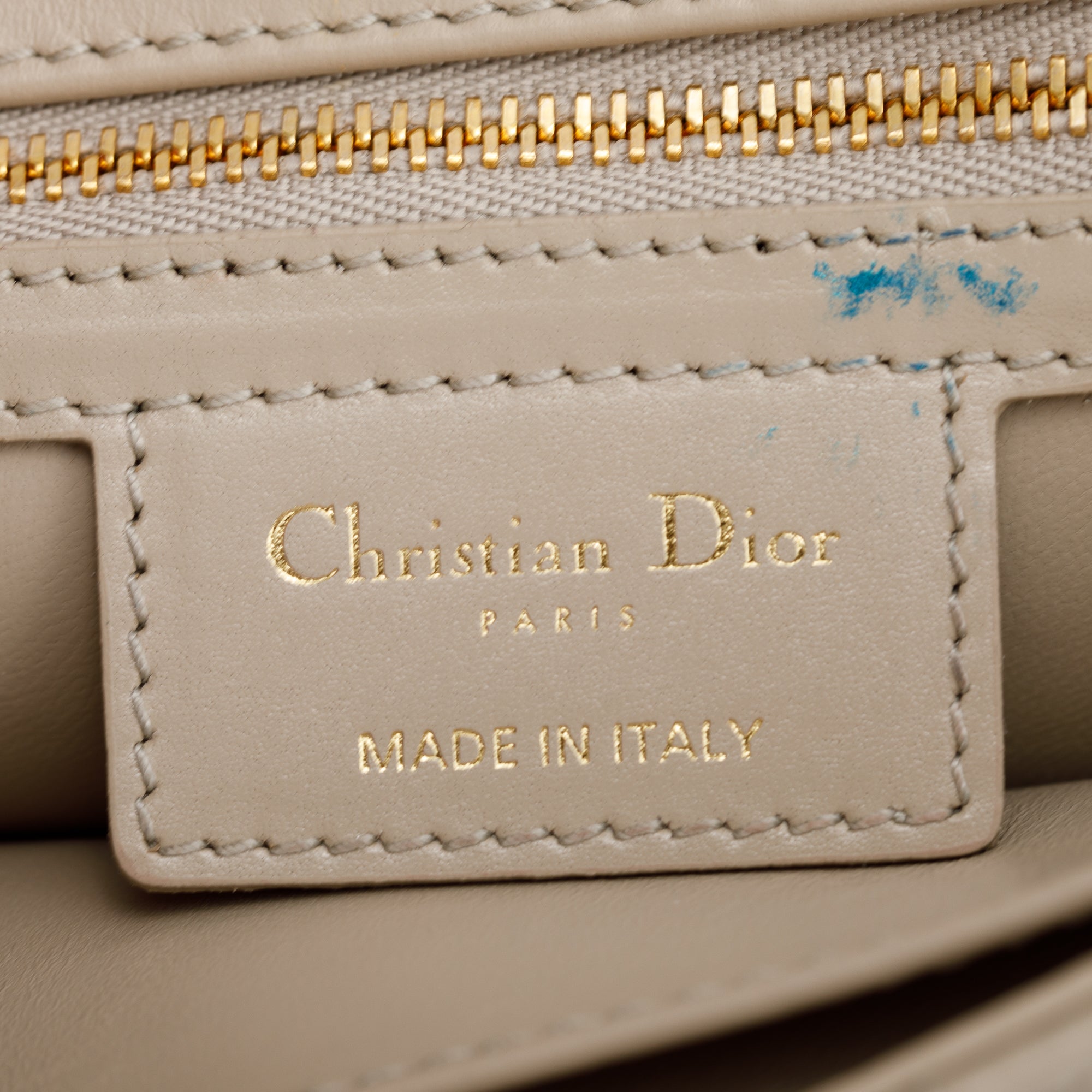 Christian Dior 2022 Taupe Supple Cannage Calfskin Leather Medium Dior Caro Bag w/ Box & Authenticity Card