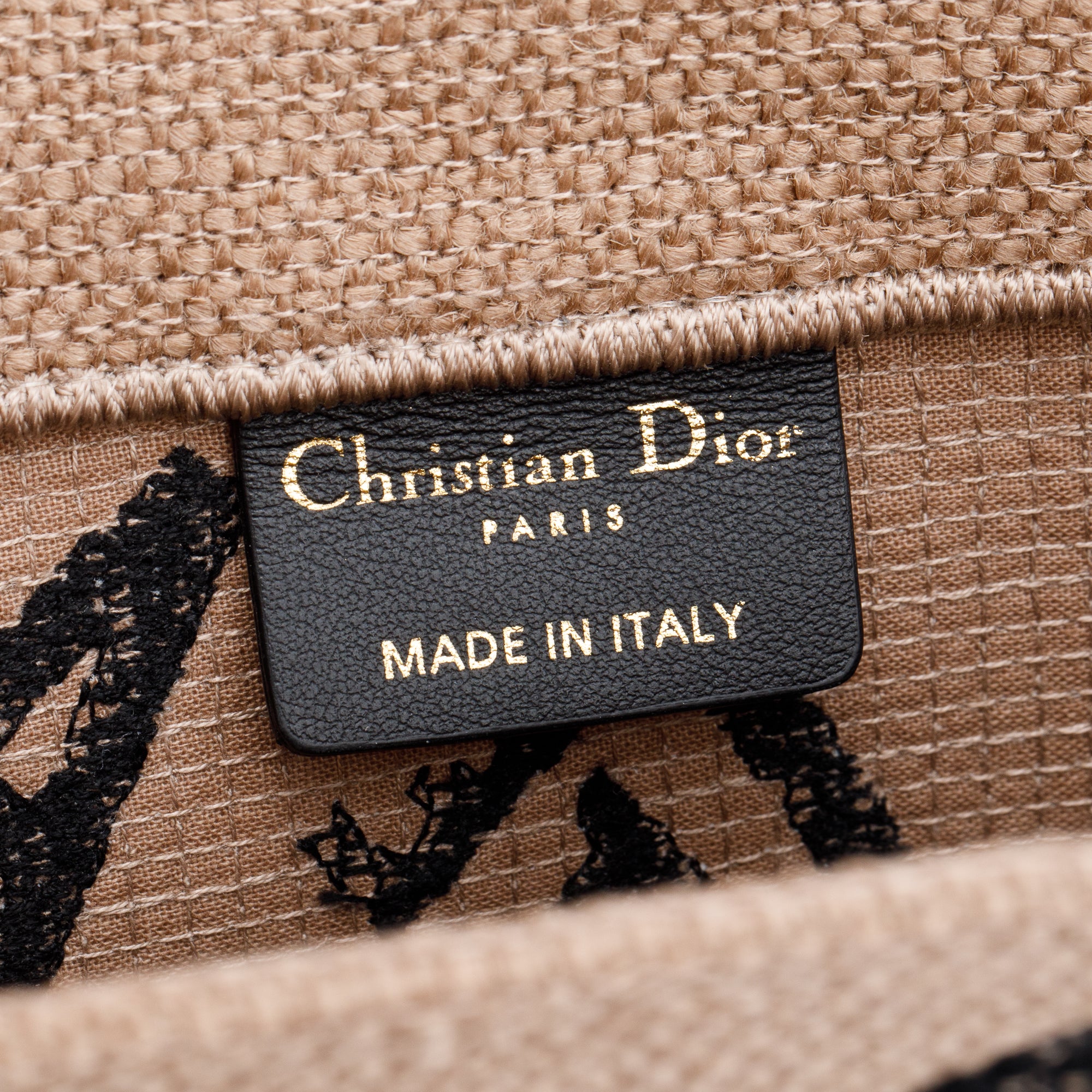 Christian Dior 2023 Beige Canvas L'Union Fait La Force Medium Book Tote w/ Authenticity Card