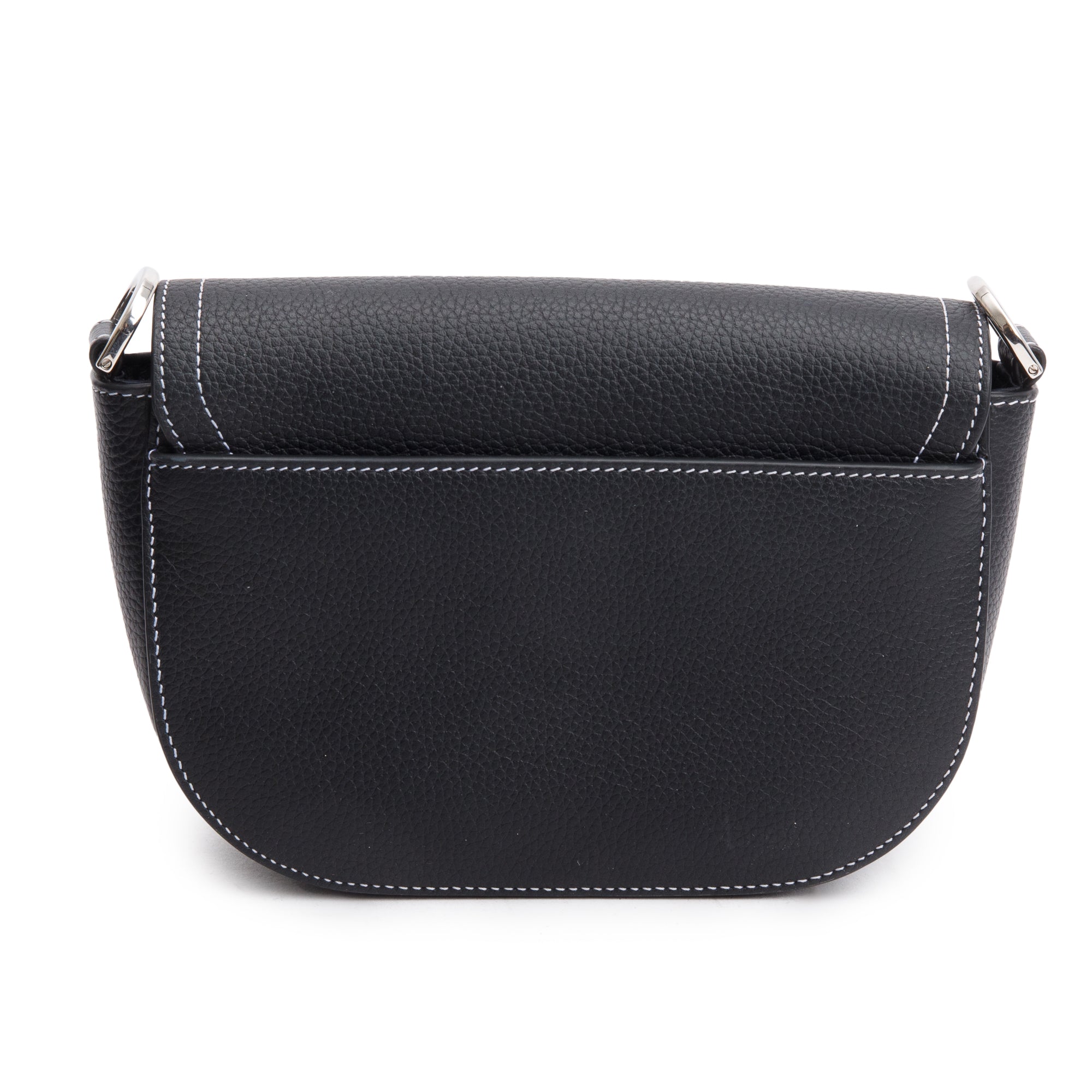 Christian Dior 2023 Black Calfskin Leather Mini Saddle Messenger Bag w/ Receipt