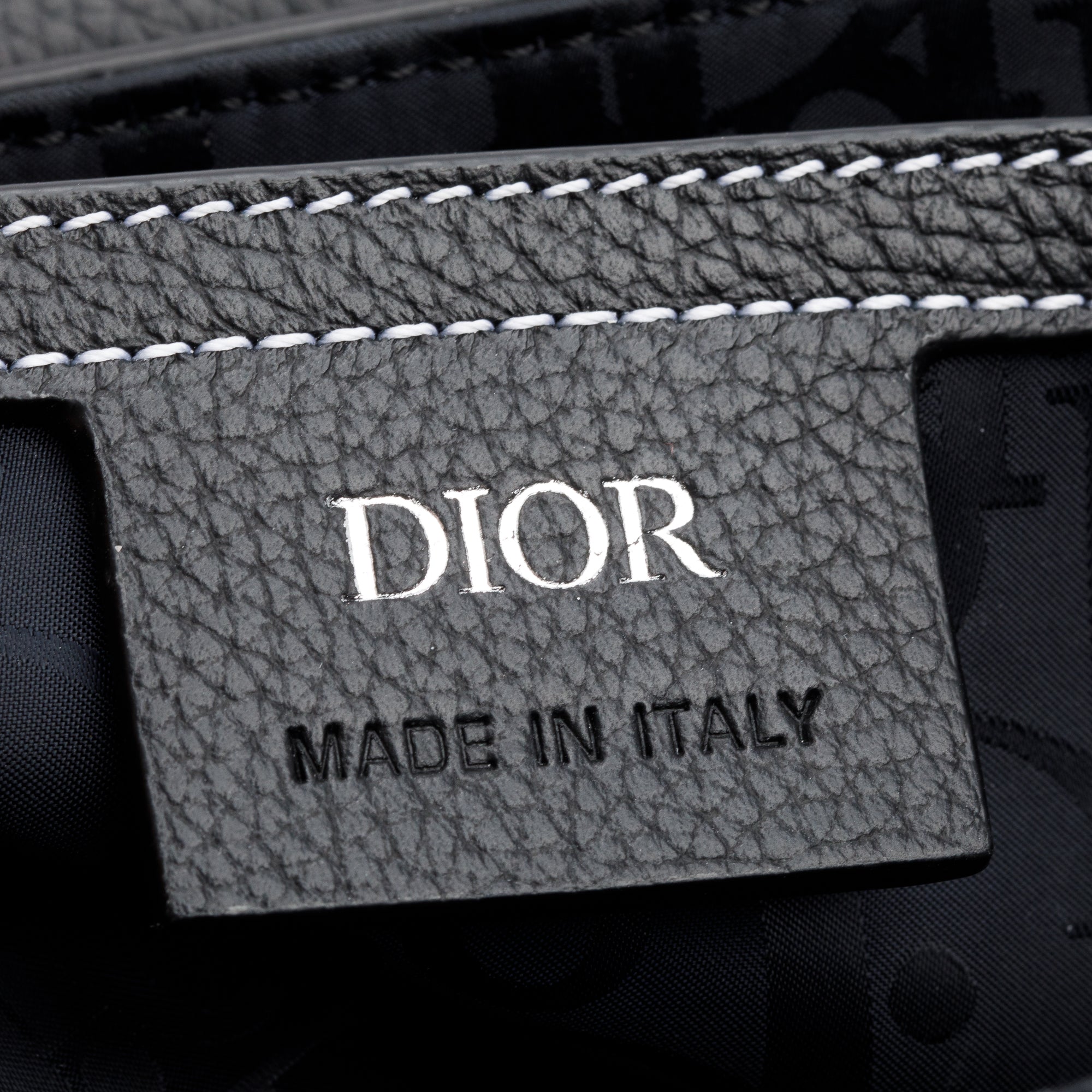 Christian Dior 2023 Black Calfskin Leather Mini Saddle Messenger Bag w/ Receipt