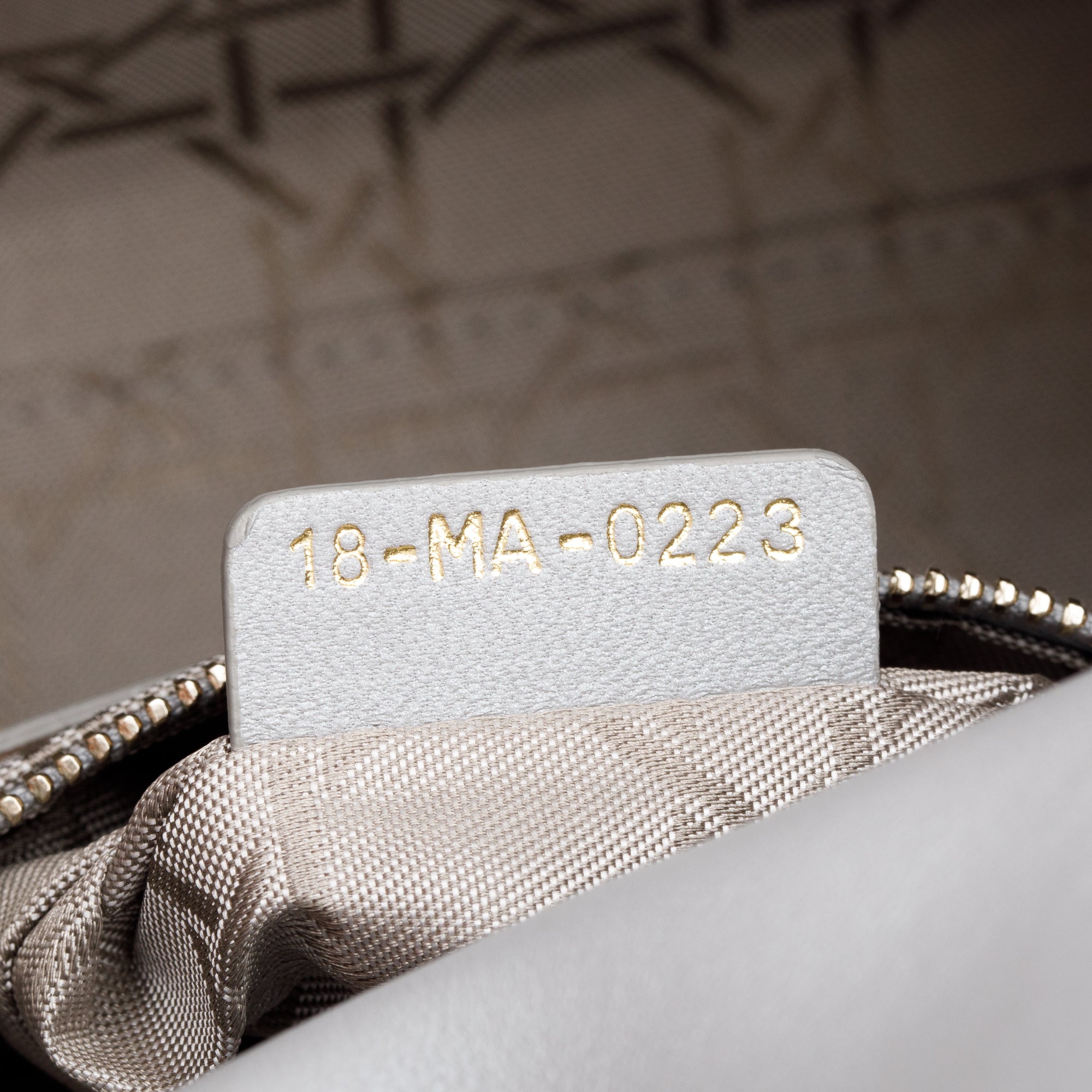 Christian Dior 2023 Grey Cannage Leather Mini Lady Dior Bag