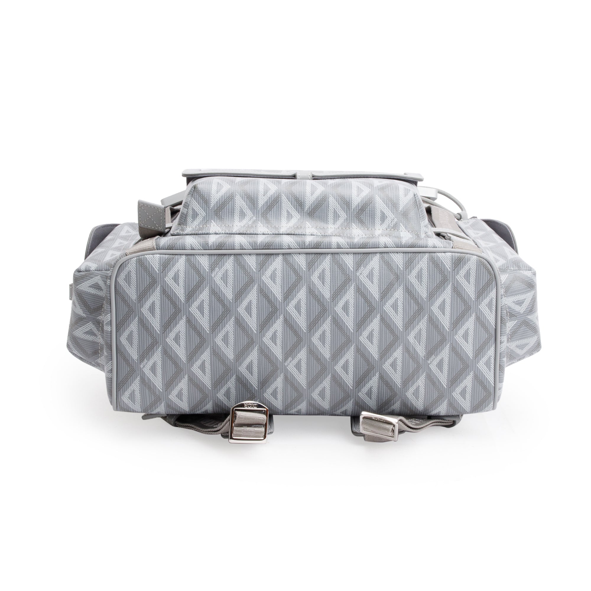 Christian Dior 2023 Grey Diamond Canvas Hit The Road Backpack w/ Box & Receipt