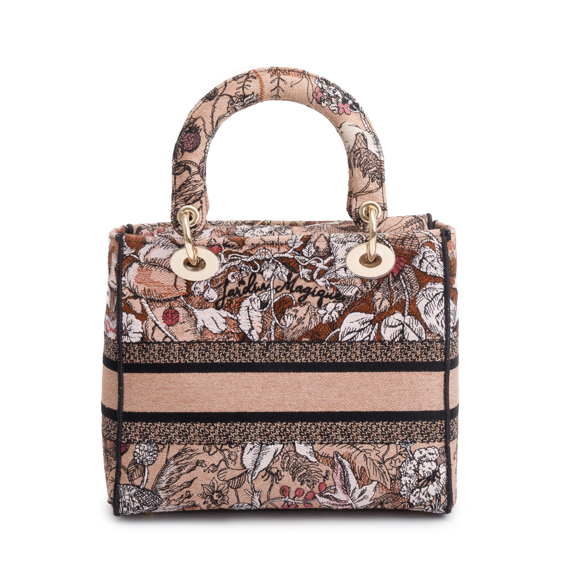 Christian Dior 2023 Jardin Magique Embroidery Medium Lady D-Lite Bag w/ Box, Receipt & Strap