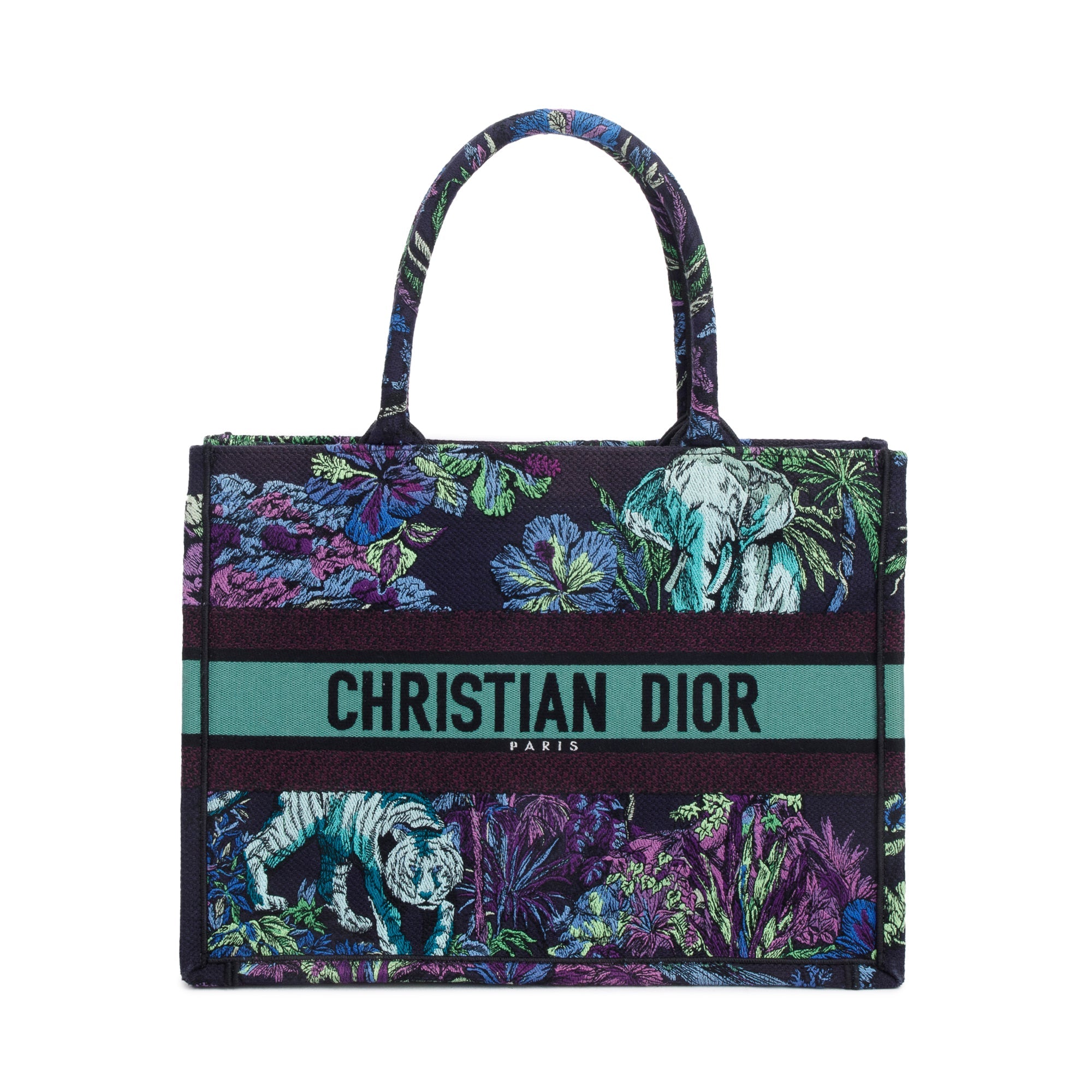 Christian Dior 2023 Medium Multicolor Toile de Jouy Voyage Embroidery Canvas Book Tote w/ Box & Receipt
