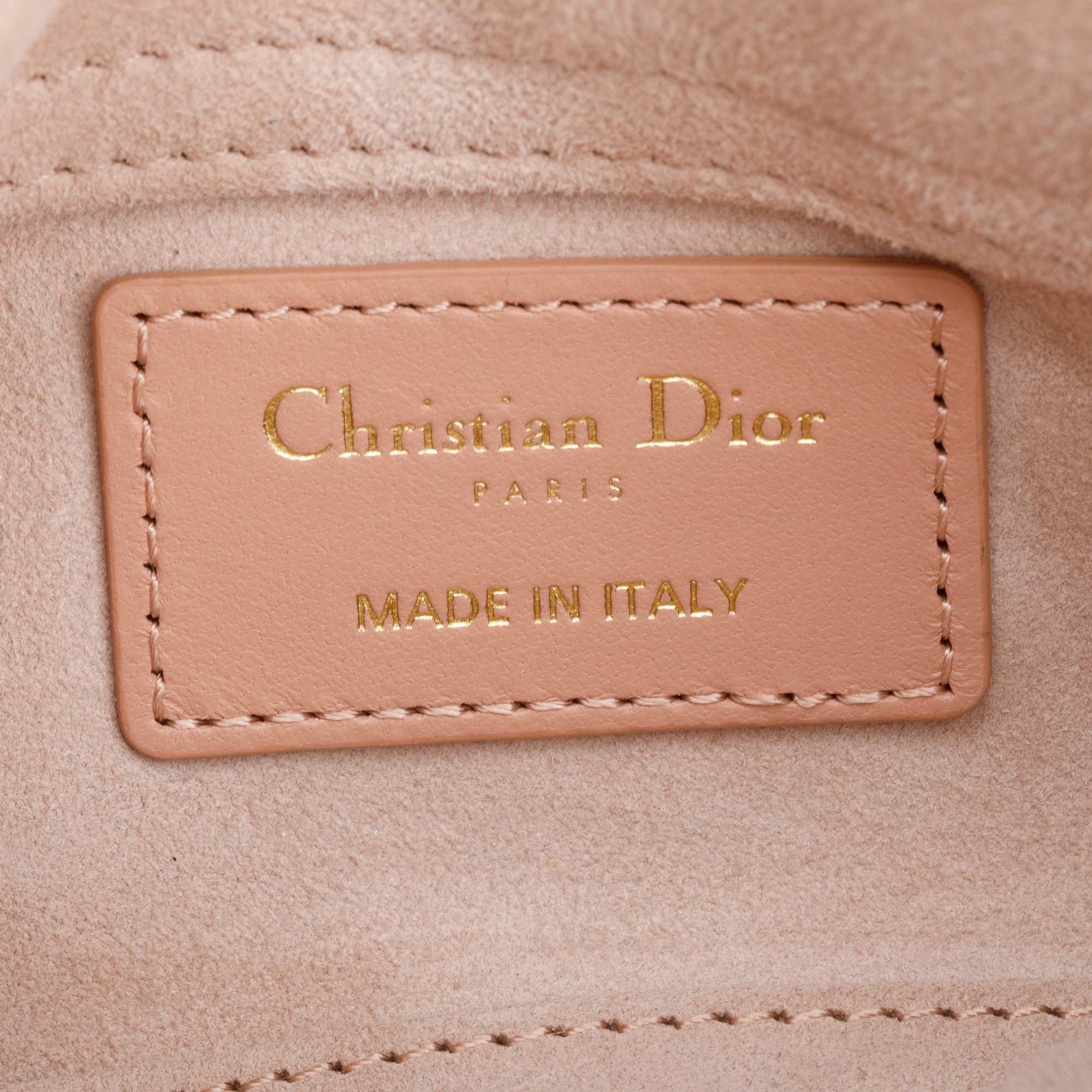 Christian Dior 2023 Rose Des Vents Cannage Lambskin Micro Lady D-Joy Bag w/ Strap & Box