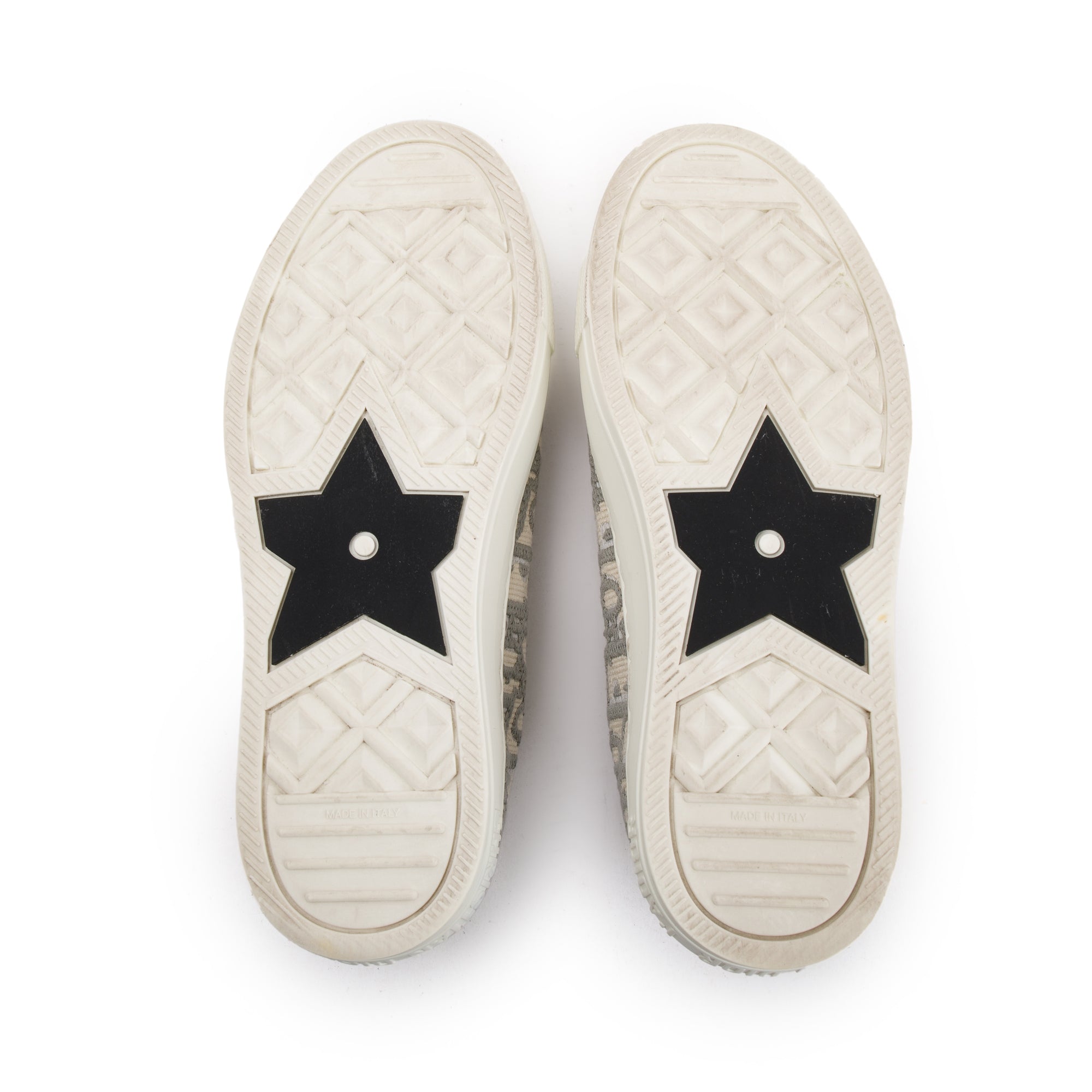 Christian Dior 2023 White/Grey Oblique Canvas Walk'N'Dior Sneakers, Size 36.5 w/ Box & Receipt