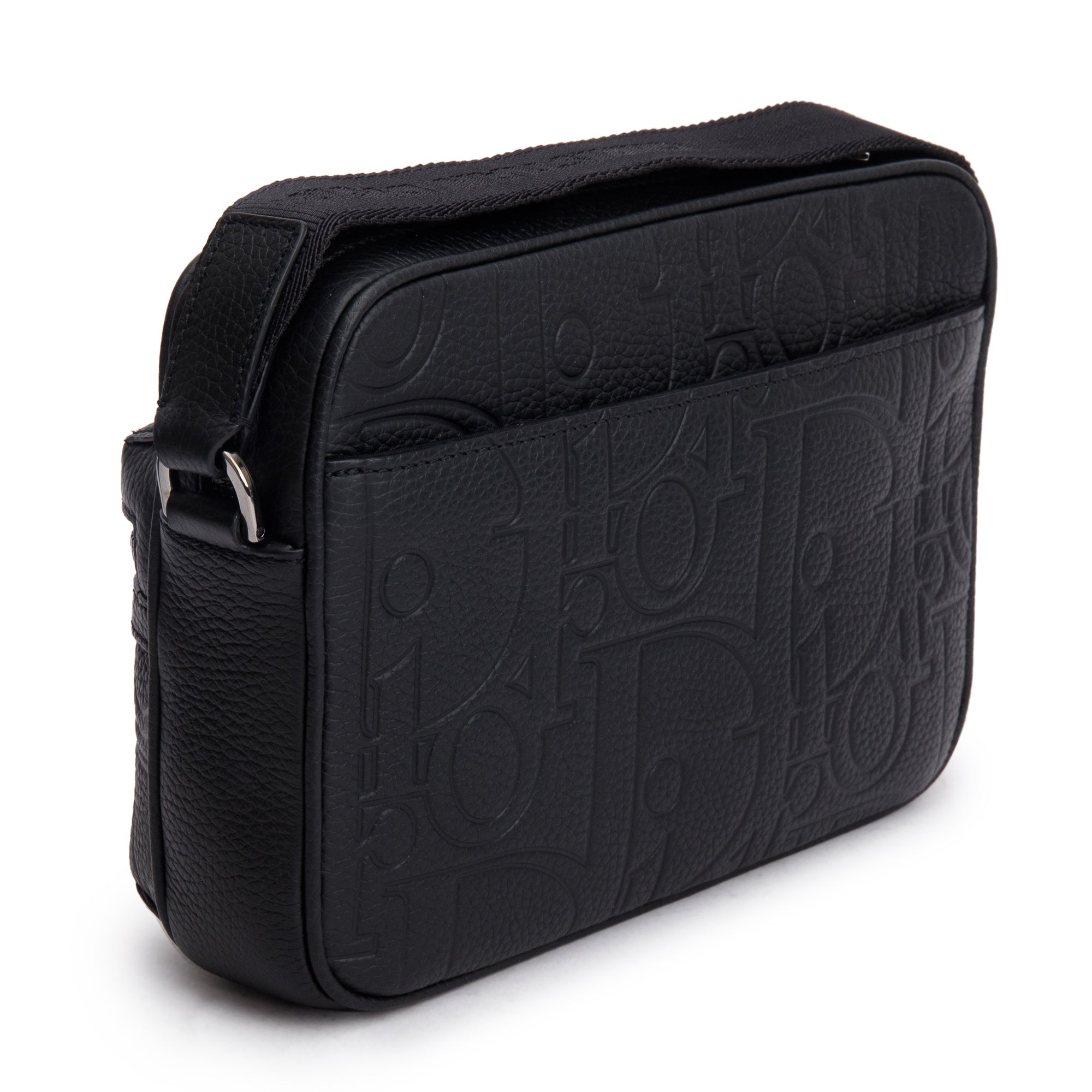 Christian Dior 2024 Black Leather Rider 2.0 Zipped Messenger Bag w/ Box
