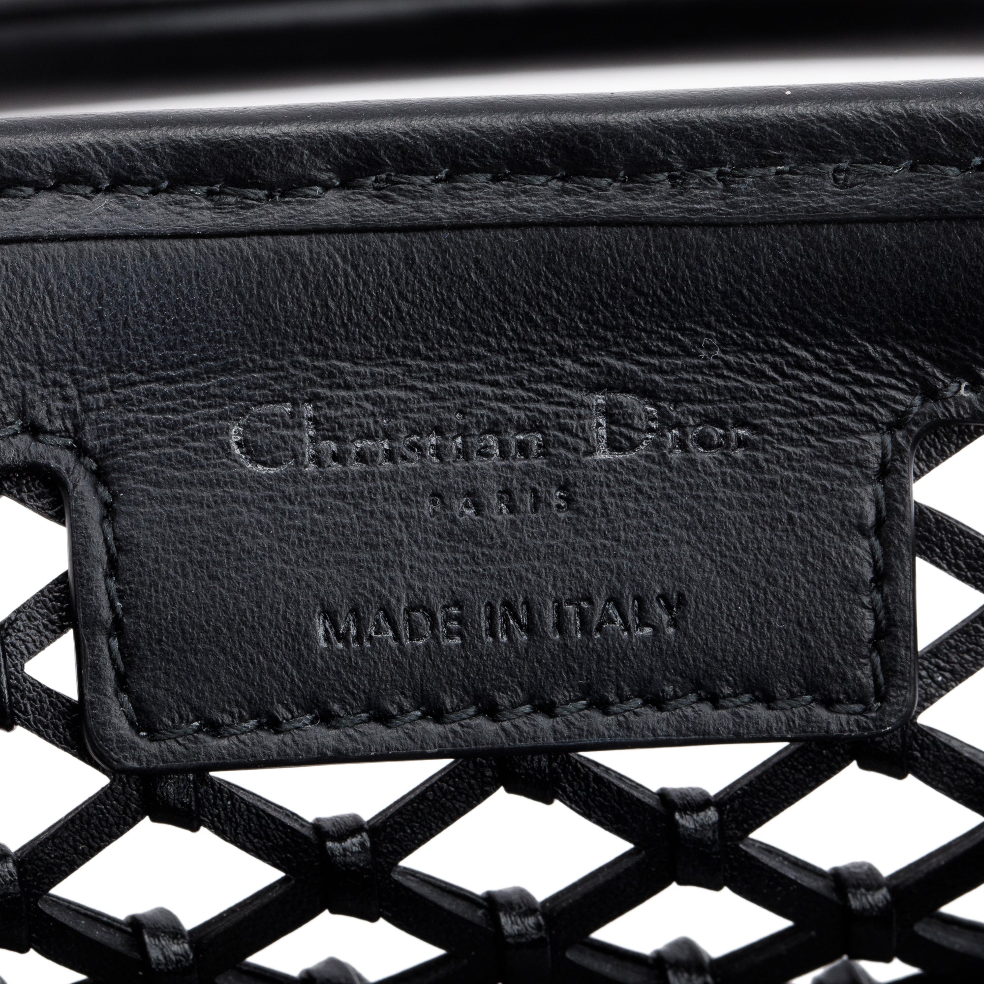 Christian Dior 2024 Black Leather So Black Medium Lady Dior Bag w/ Strap & Pouch