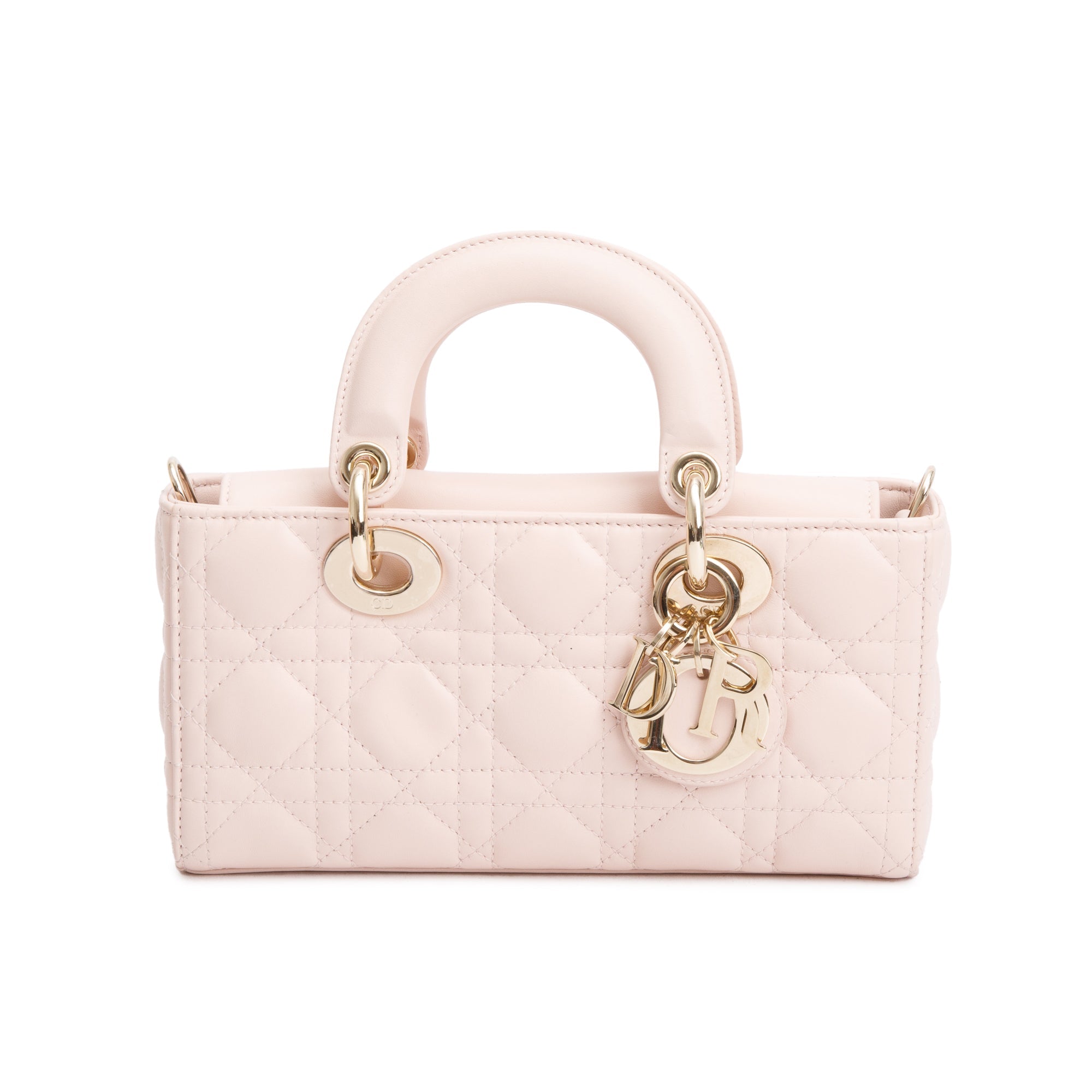 Christian Dior 2024 Pink Cannage Lambskin Small Lady D-Joy Bag