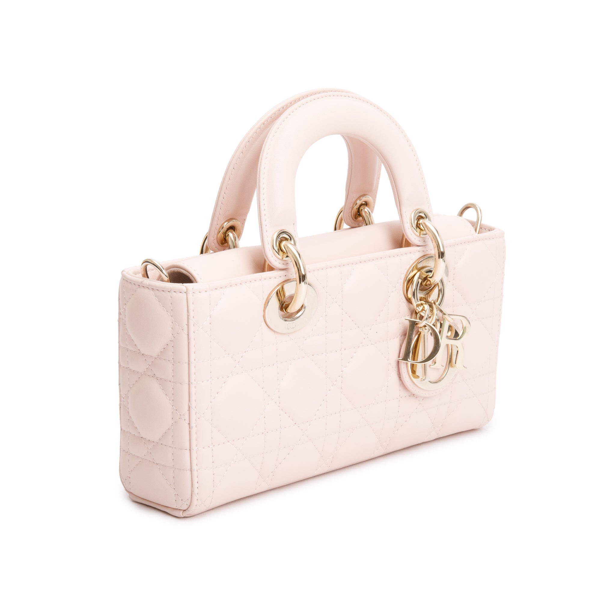 Christian Dior 2024 Pink Cannage Lambskin Small Lady D-Joy Bag