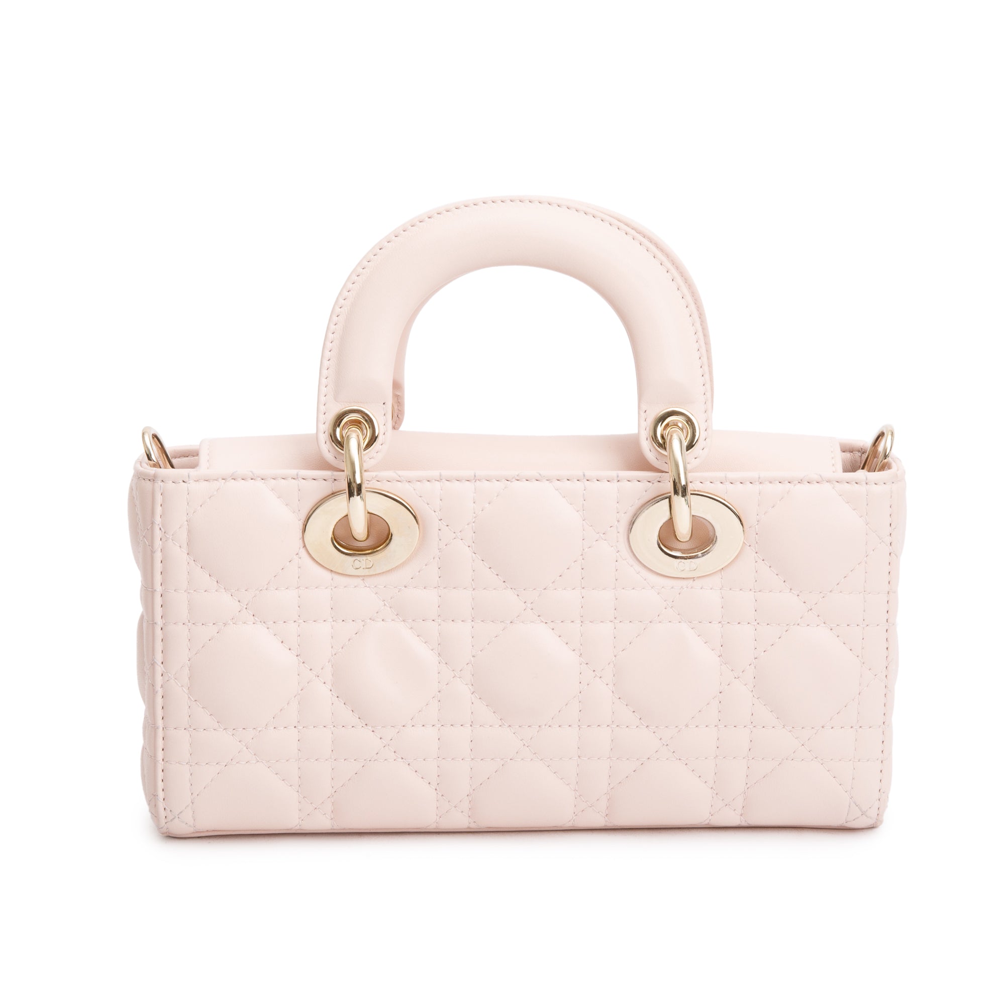 Christian Dior 2024 Pink Cannage Lambskin Small Lady D-Joy Bag