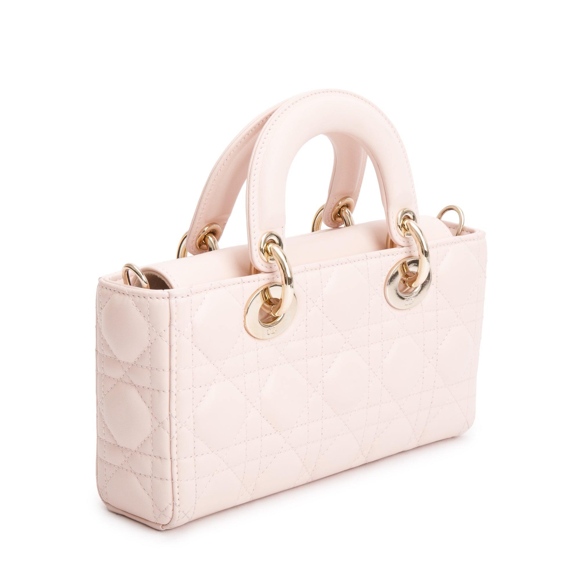 Christian Dior 2024 Pink Cannage Lambskin Small Lady D-Joy Bag