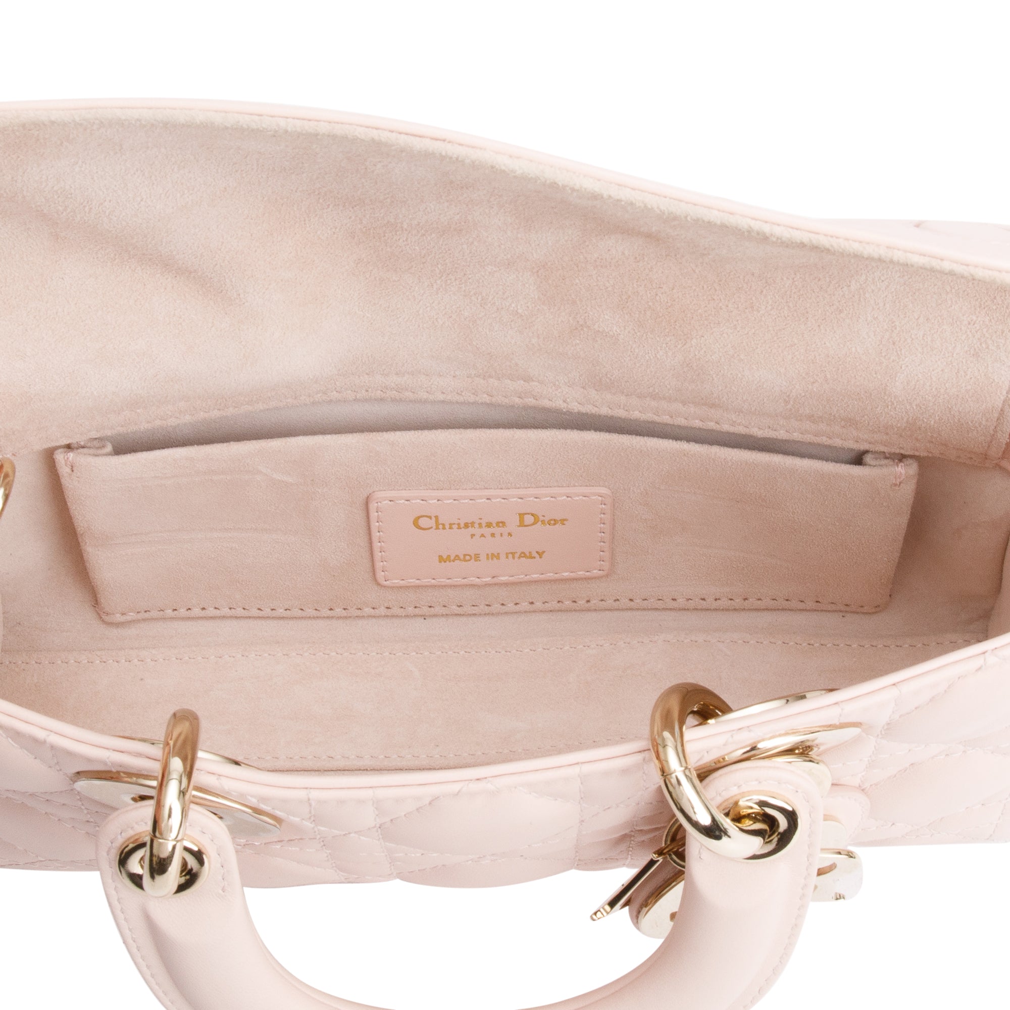 Christian Dior 2024 Pink Cannage Lambskin Small Lady D-Joy Bag