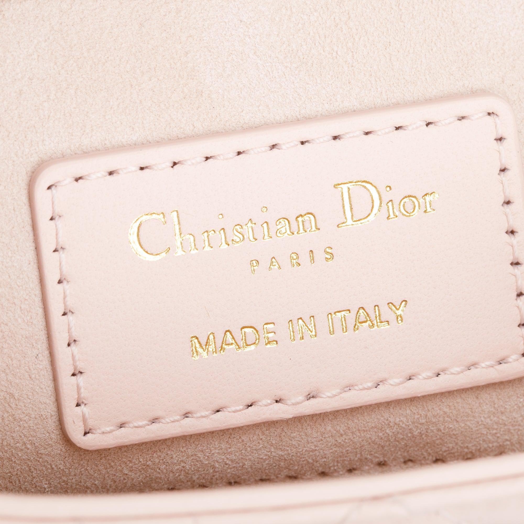 Christian Dior 2024 Pink Cannage Lambskin Small Lady D-Joy Bag