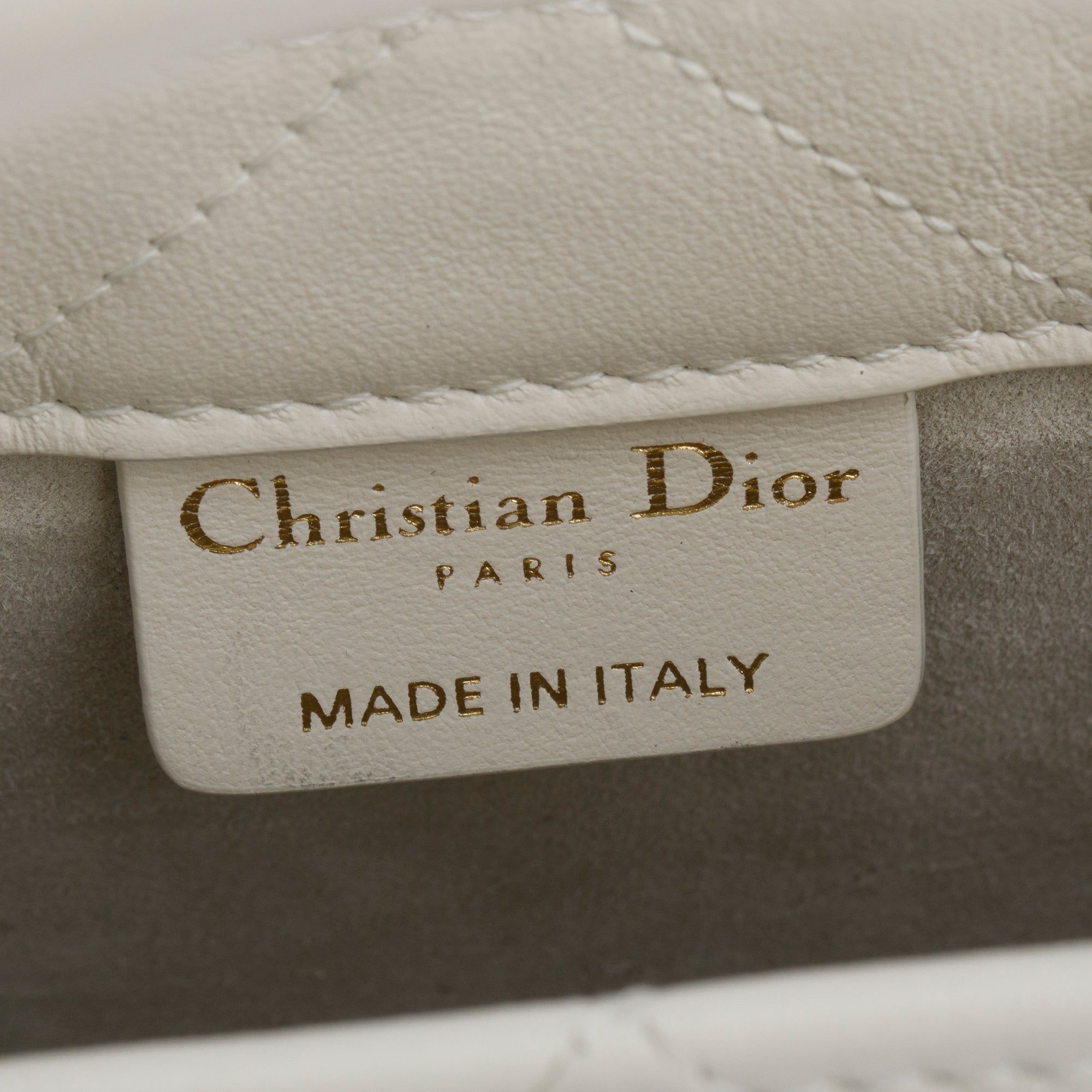 Christian Dior 2024White Macrocannage Lambskin Mini Book Tote w/ Strap, Box & Authenticity Card