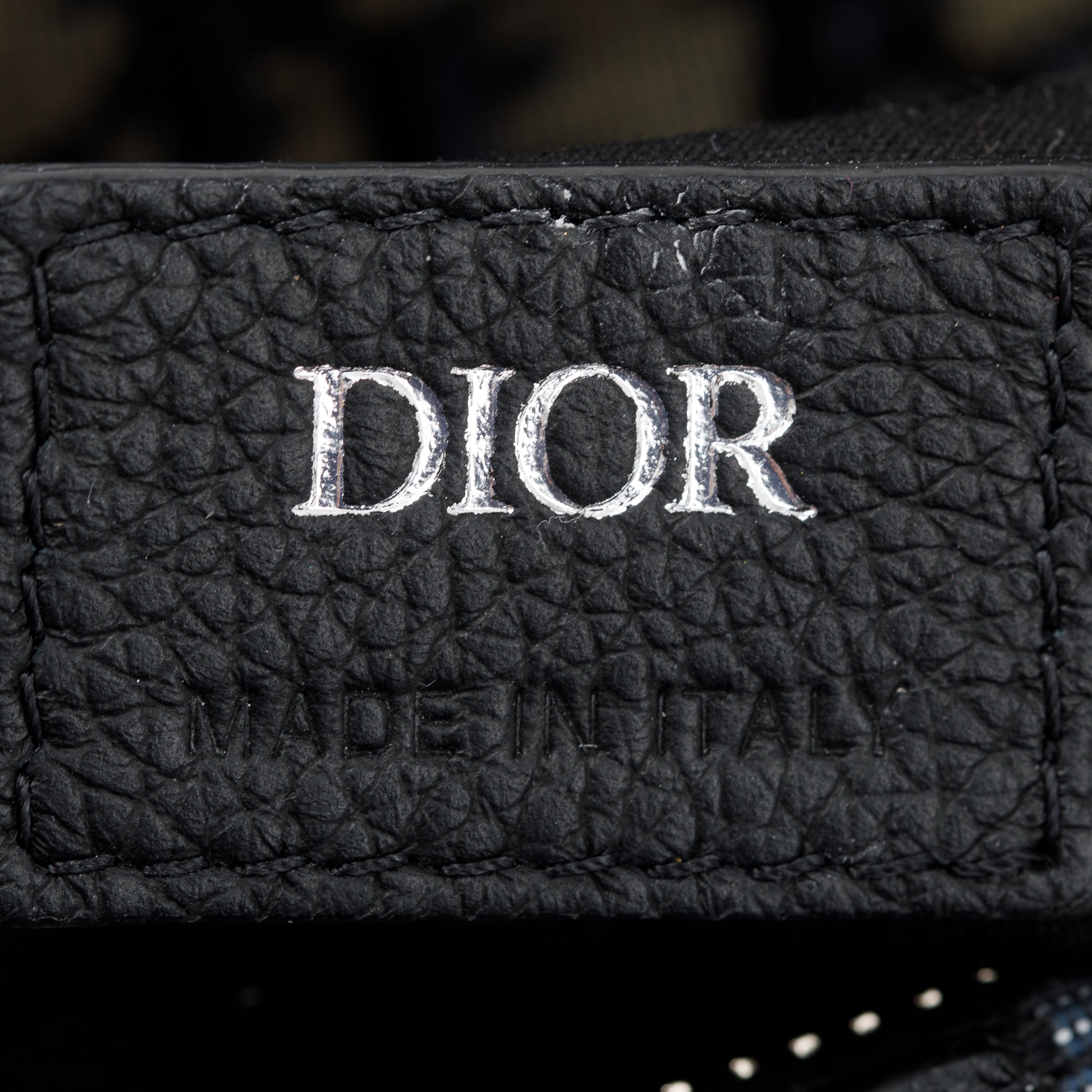 Christian Dior Beige & Black Oblique Mens Saddle Bag w/ Box & Authenticity Card