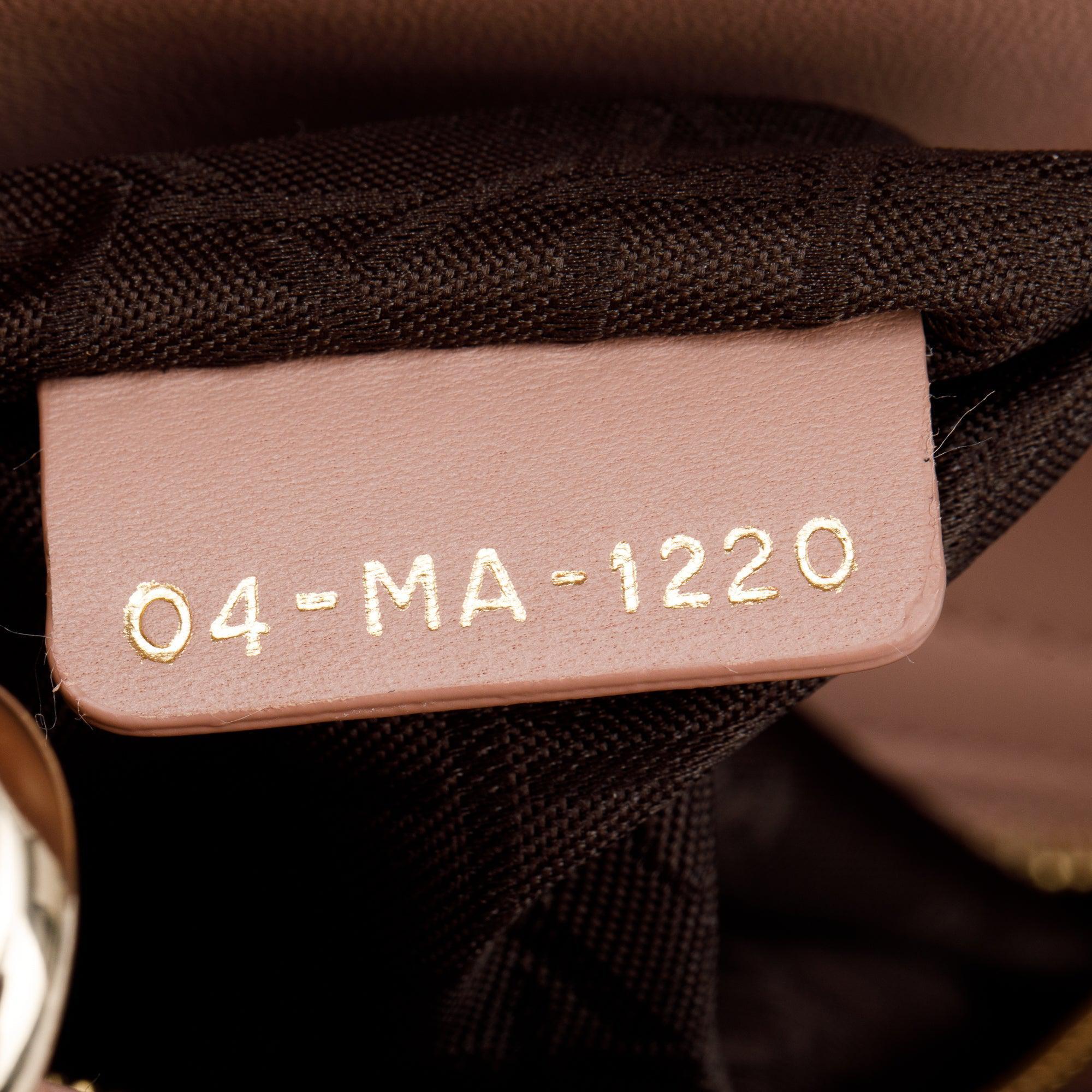 Christian Dior Beige Cannage Lambskin Leather Small Lady Dior My Abcdior Bag w/ Strap