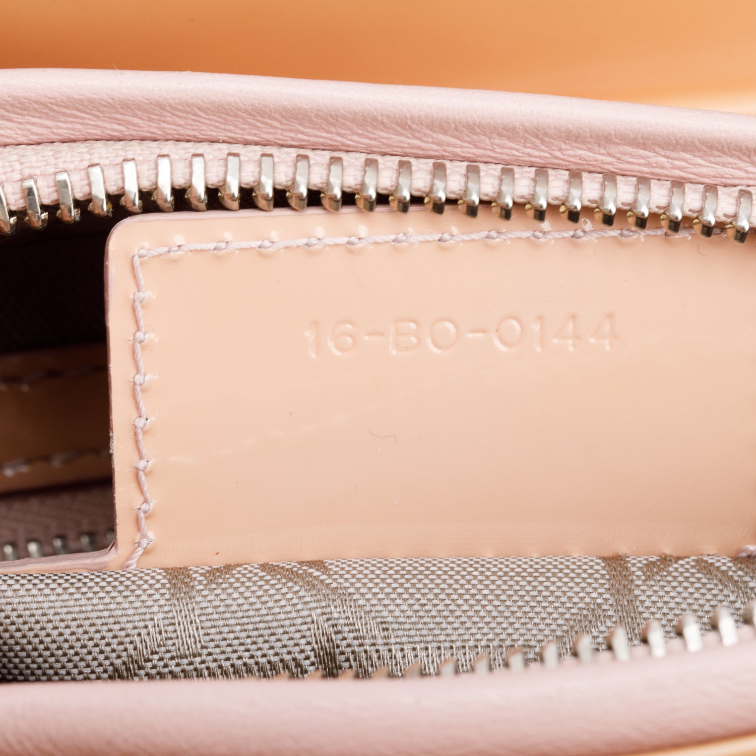 Christian Dior Beige Cannage Patent Leather Small Lady Dior Bag w/ Strap