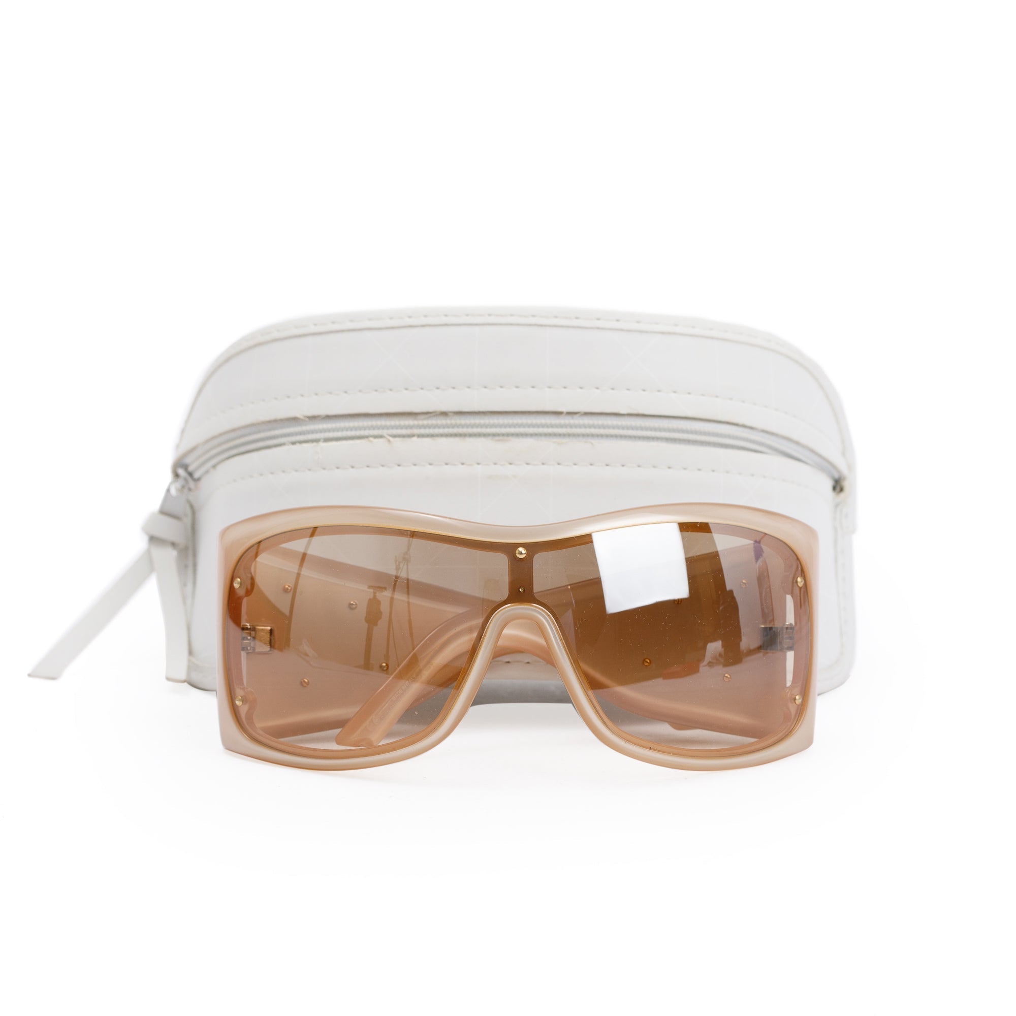 Christian Dior Beige On The Rocks Sunglasses w/ Case