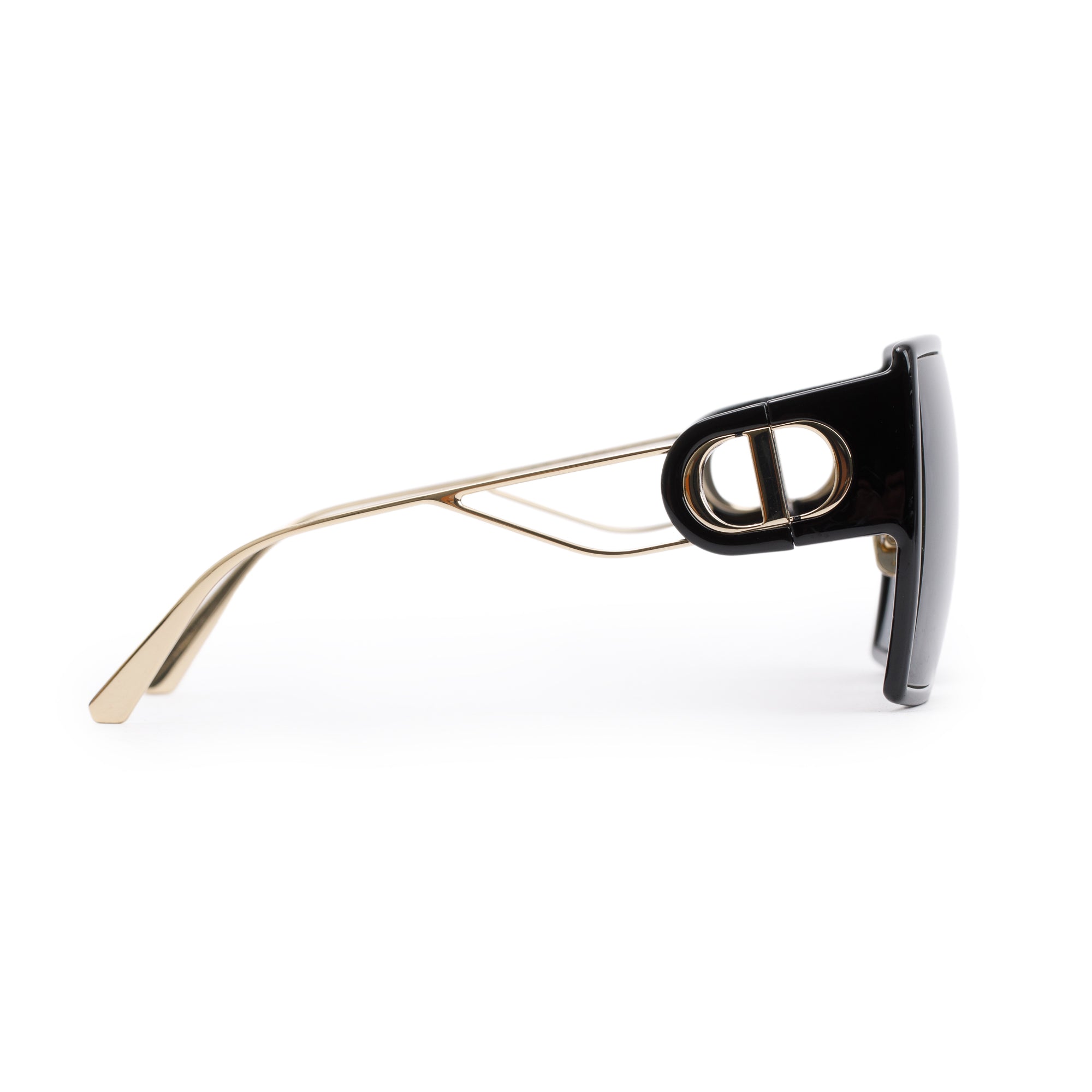 Christian Dior Black Acetate 30montaigne SU Oversized Square Sunglasses w/ Case