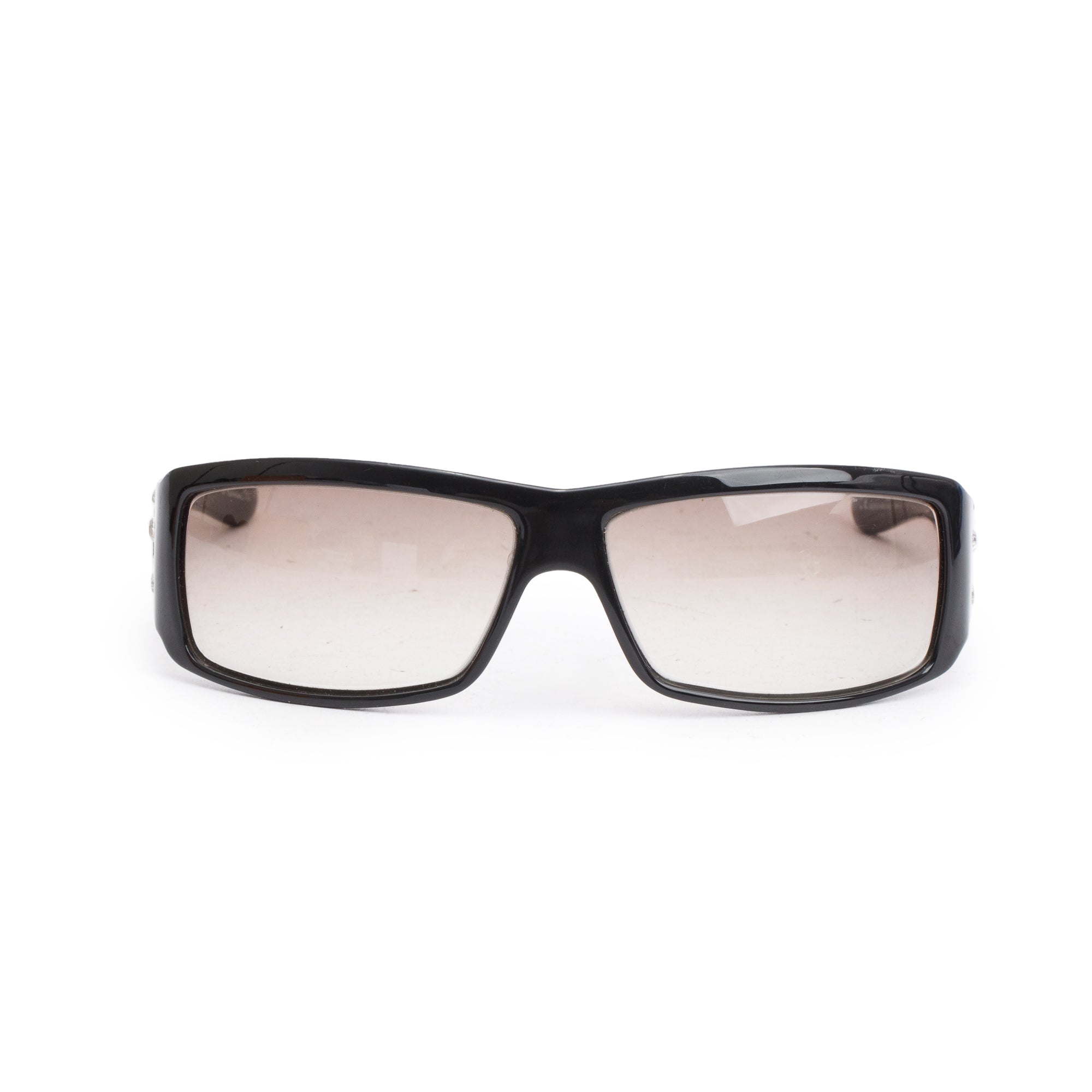 Christian Dior Black Acetate Crystal DiorSparkling Rectangular Sunglasses w/ Box & Case