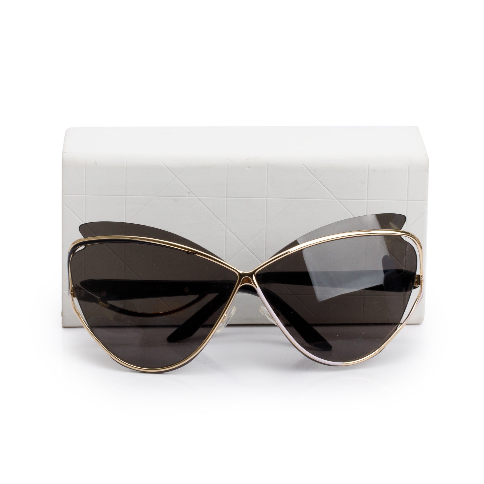 Christian Dior Black Acetate DiorAudacieuse1 Cat-Eye Sunglasses w/ Case