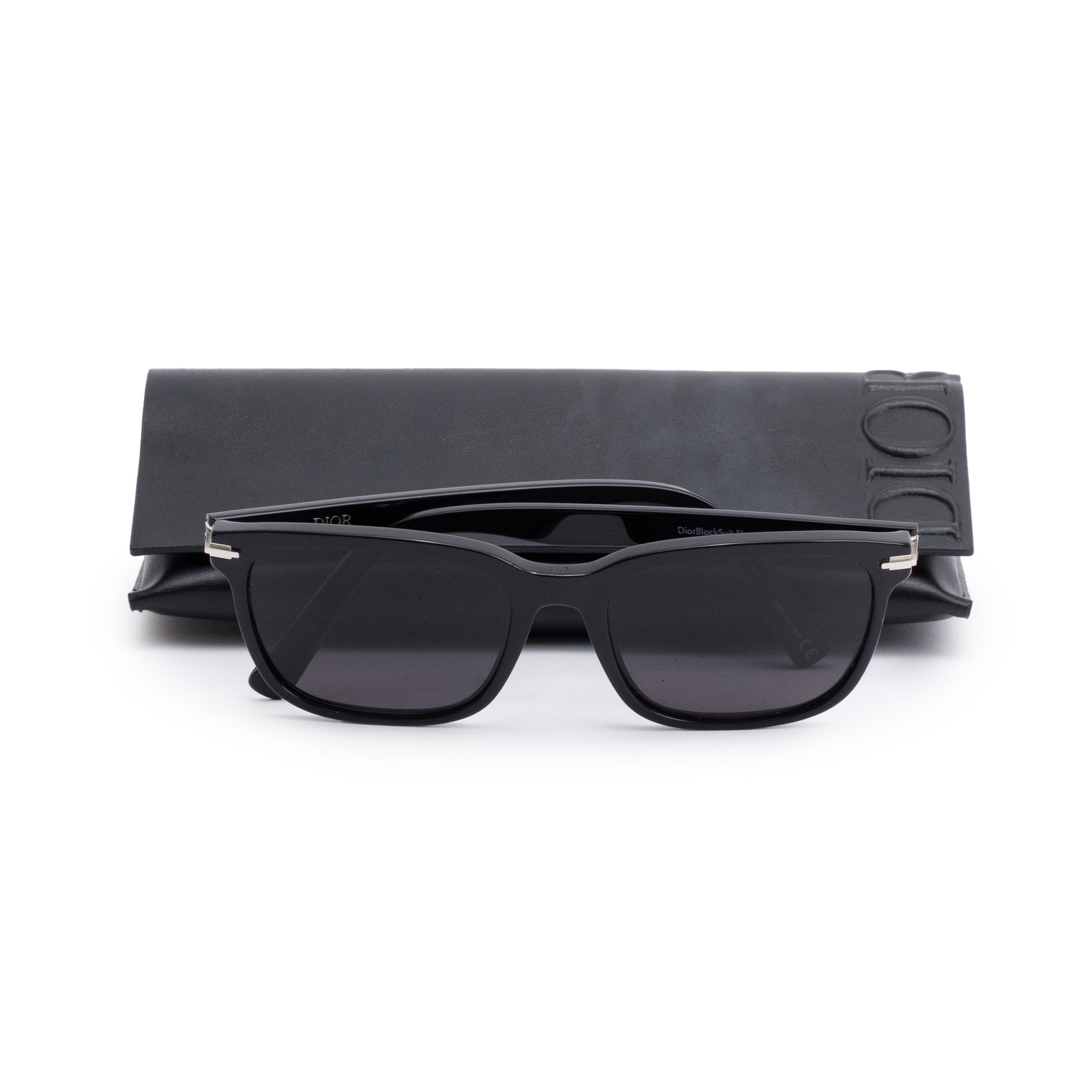 Christian Dior Black Acetate DiorBlackSuit SI Rectangular Sunglasses w/ Case