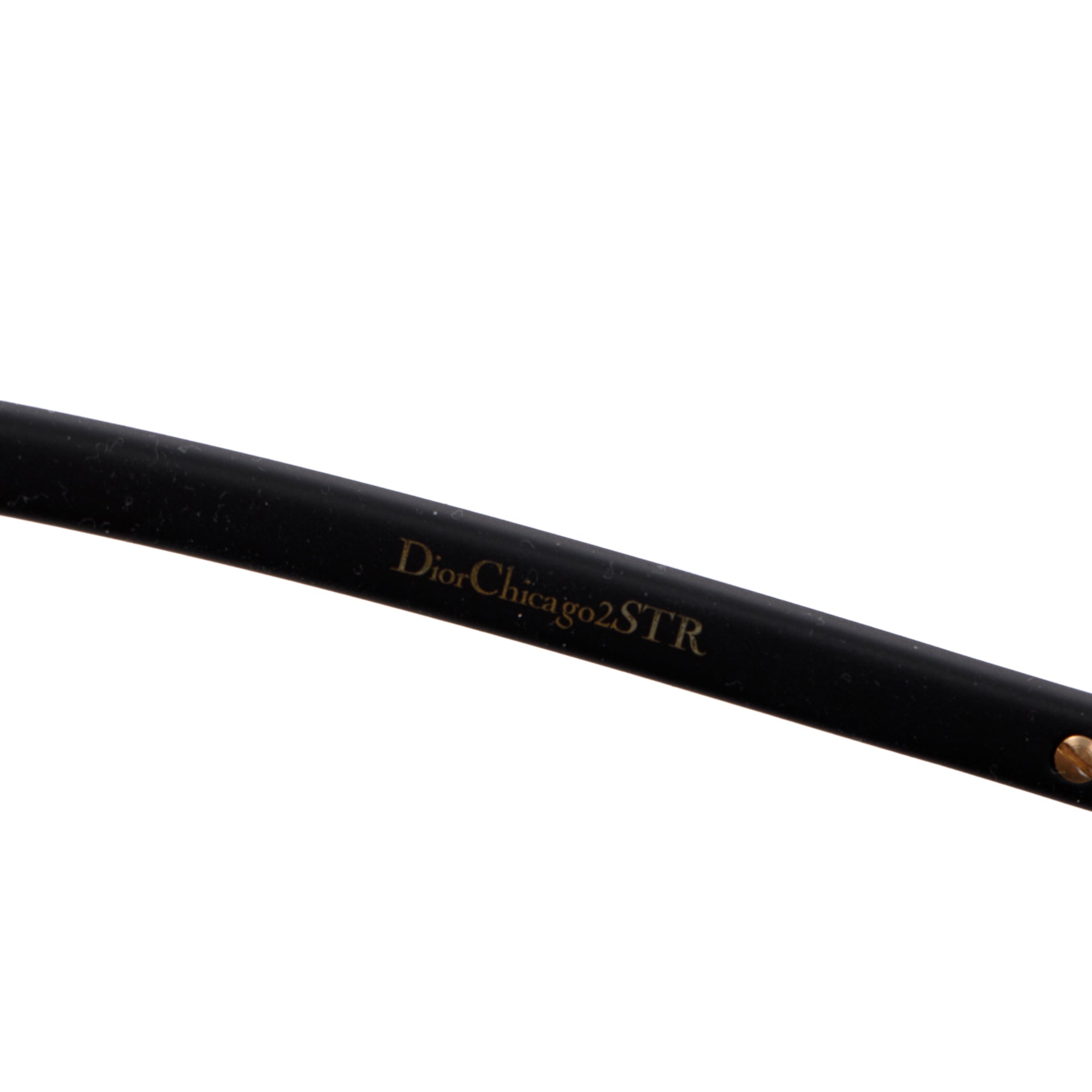 Christian Dior Black Acetate DiorChicago2STR Aviator Sunglasses w/ Case