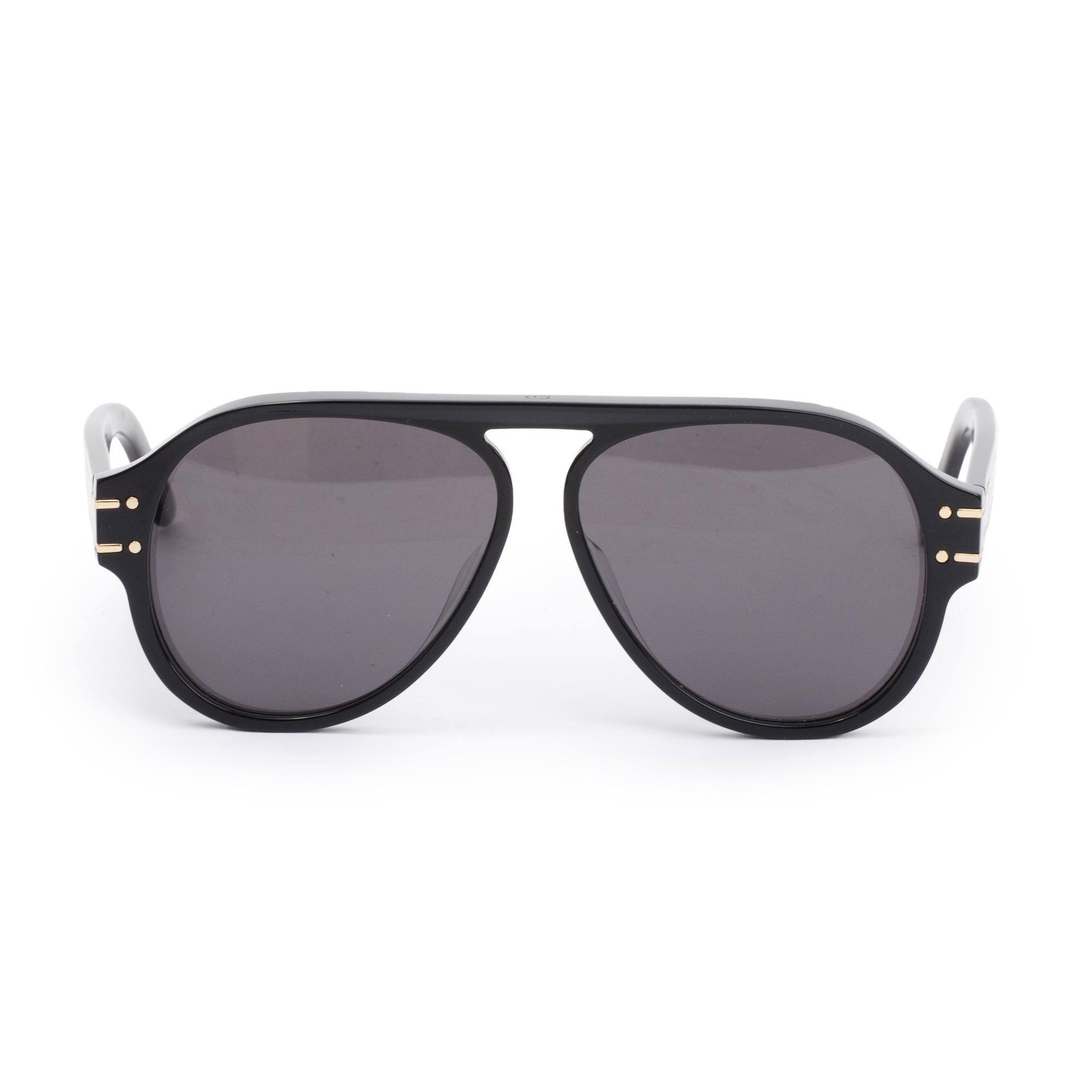 Christian Dior Black Acetate DiorSignature A1U Pilot Sunglasses w/ Box & Case