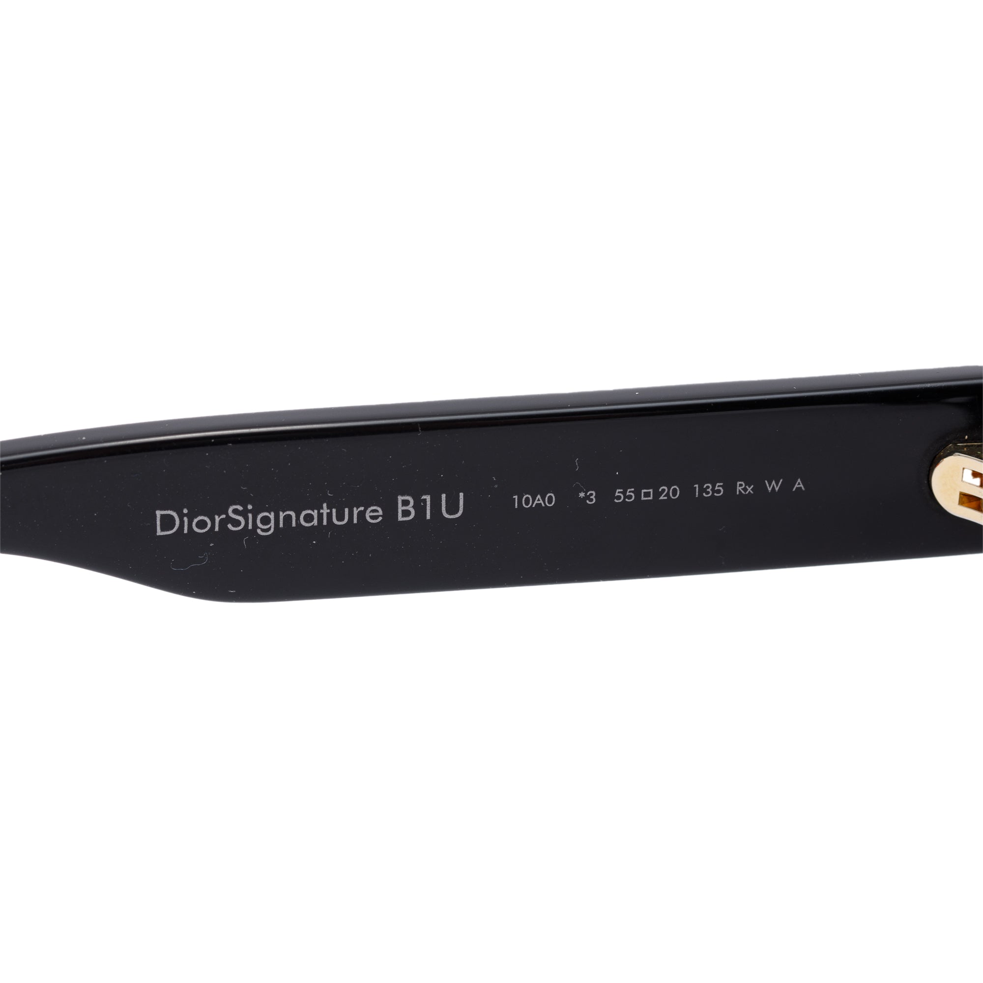 Christian Dior Black Acetate DiorSignature B1U Geometric Sunglasses w/ Case