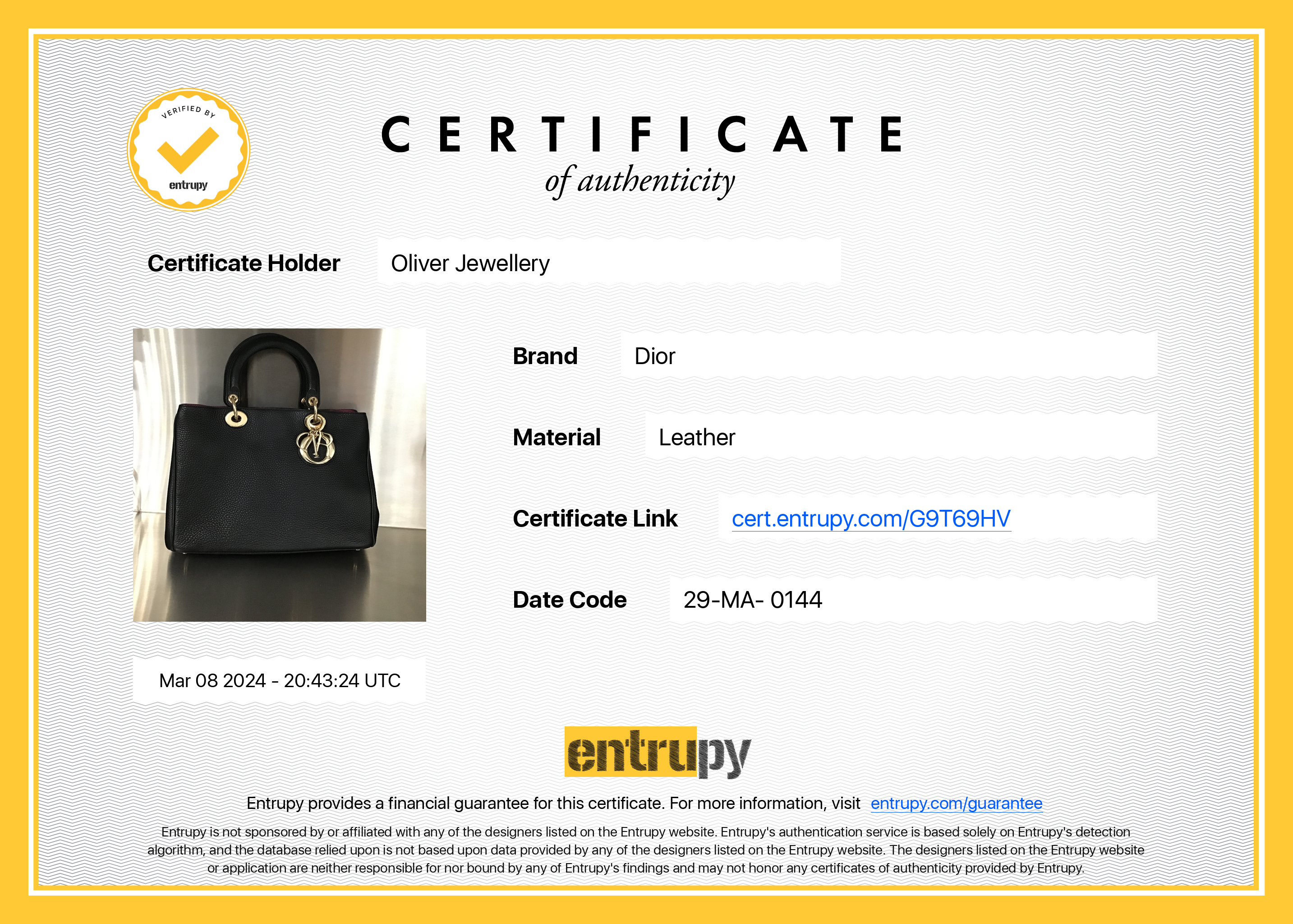 Christian Dior Black Calfskin Leather Medium Diorissimo Tote w/ Strap & Pouch