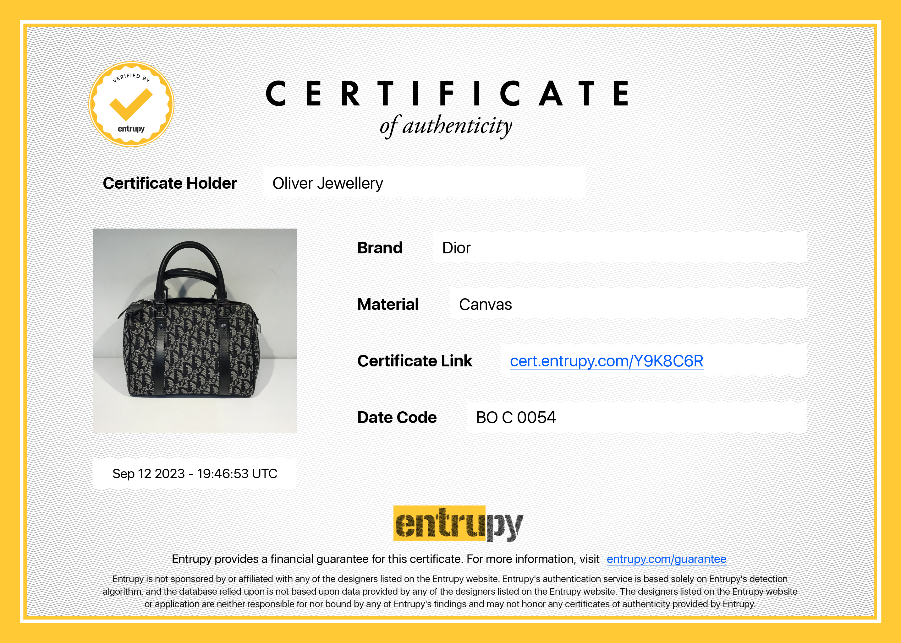 Christian Dior Black Diorissimo Boston Bag