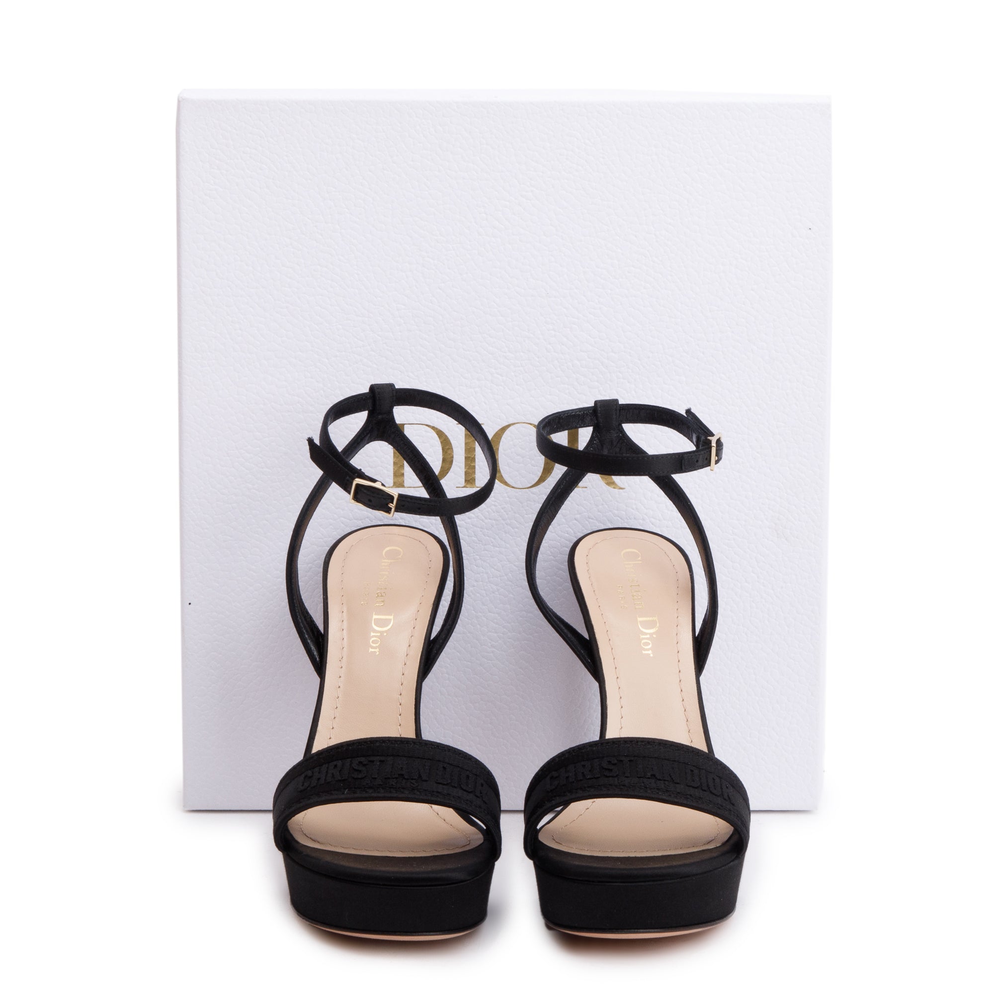 Christian Dior Black Embroidered Satin Lambskin Leather Dway Christian Dior Black Embroidered Satin Lambskin Leather Dway